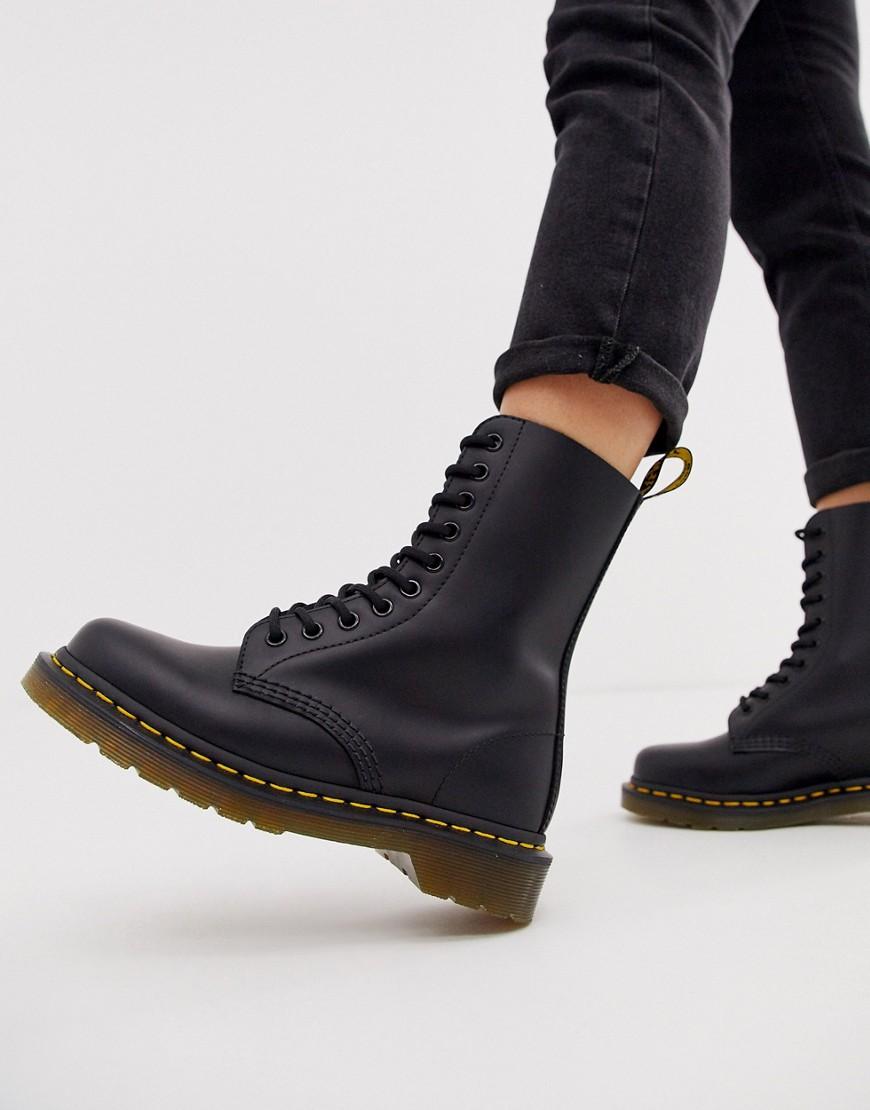 dr martens 1490 10 eye bex boots in black