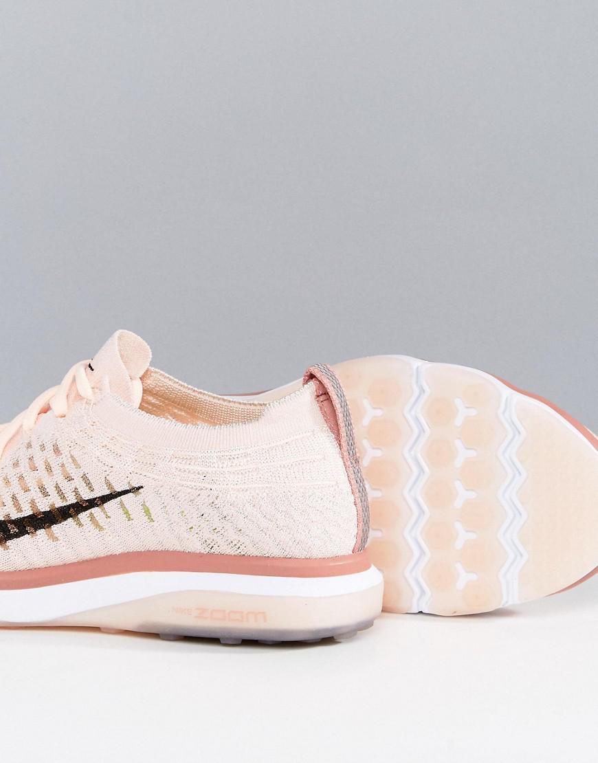 nike training air zoom fearless trainers in rose gold