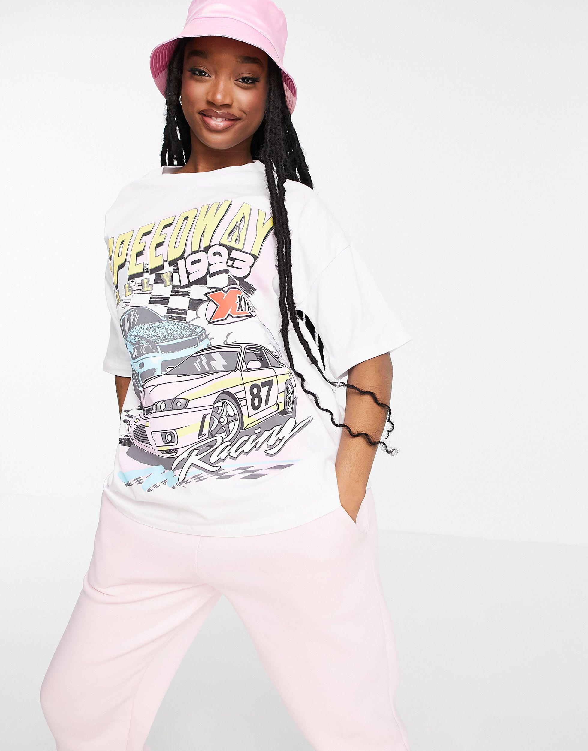 ASOS Oversized T-shirt With Graphic in White | Lyst