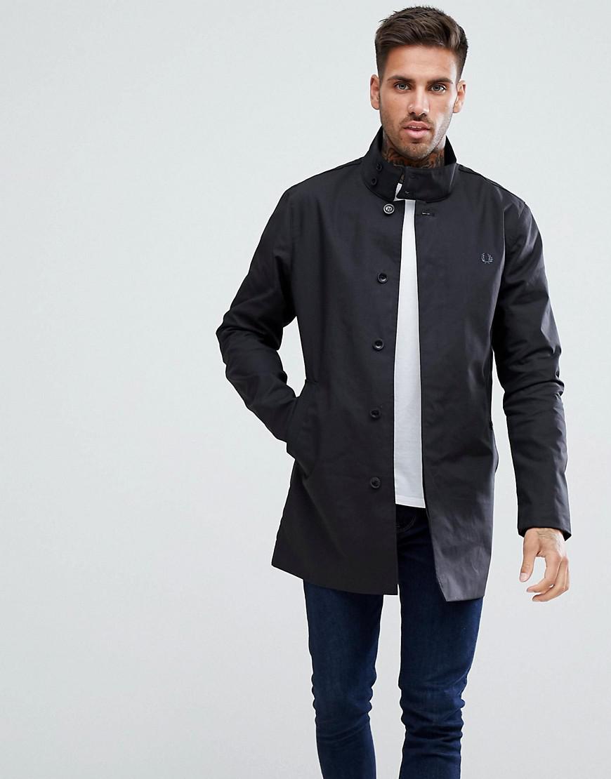 Fred Perry Bonded Mac In Black for Men | Lyst Australia