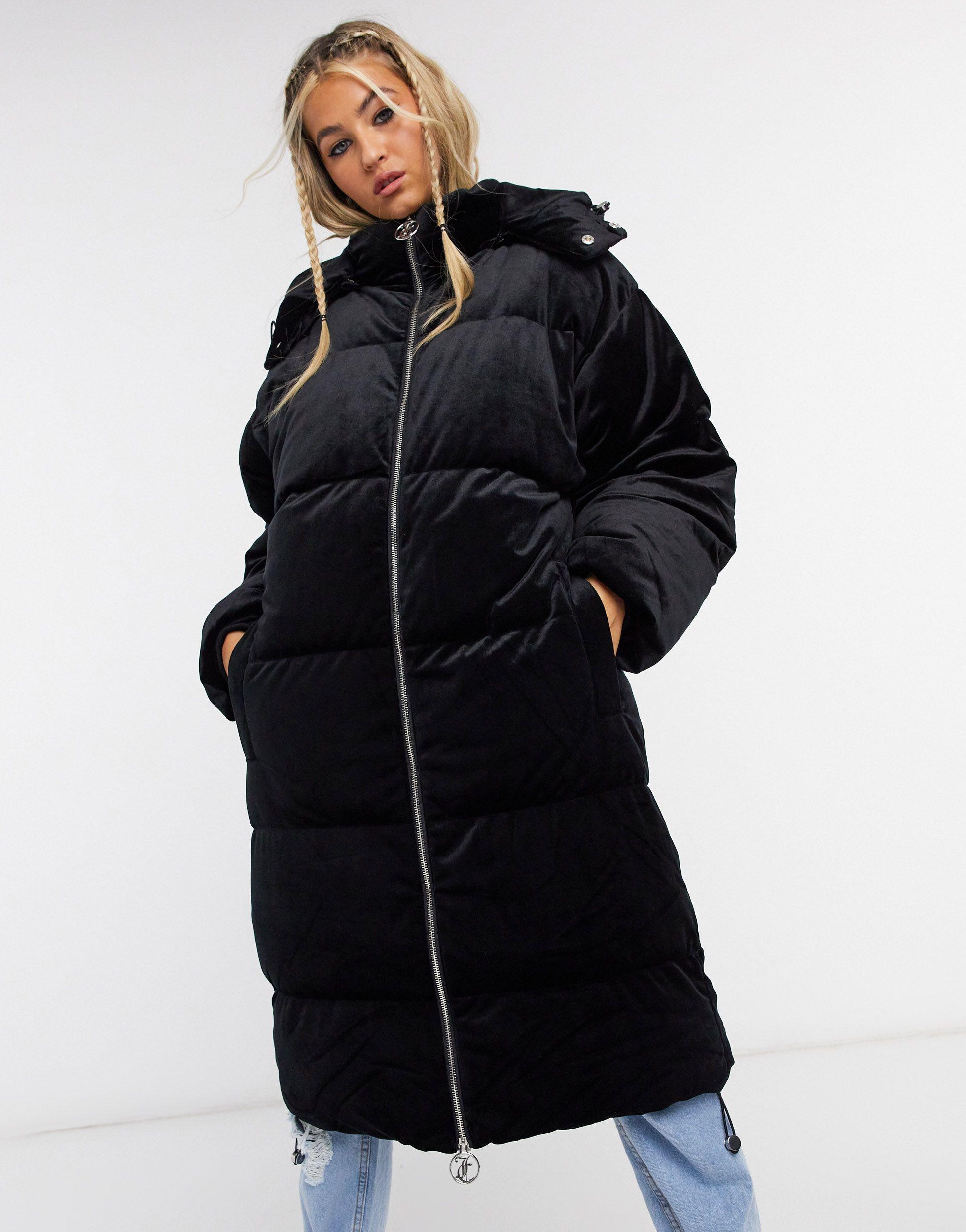 Juicy Couture Helena Puffer Coat in Black | Lyst Canada