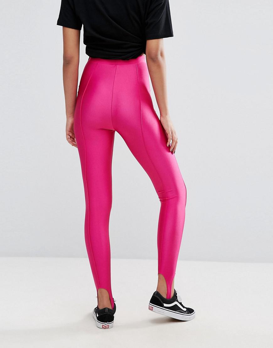 Pink stirrup tights discount
