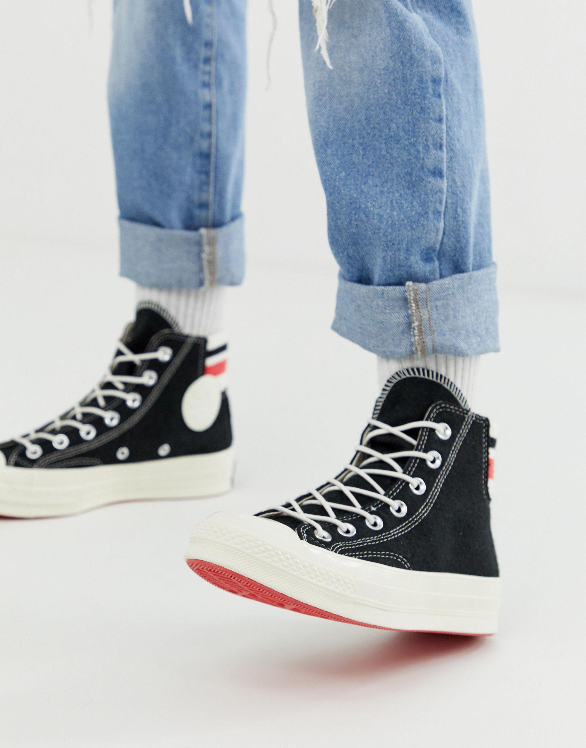 No lo hagas Comunismo rehén Converse Chuck '70 Hi Meet 80's Sneakers in Black | Lyst