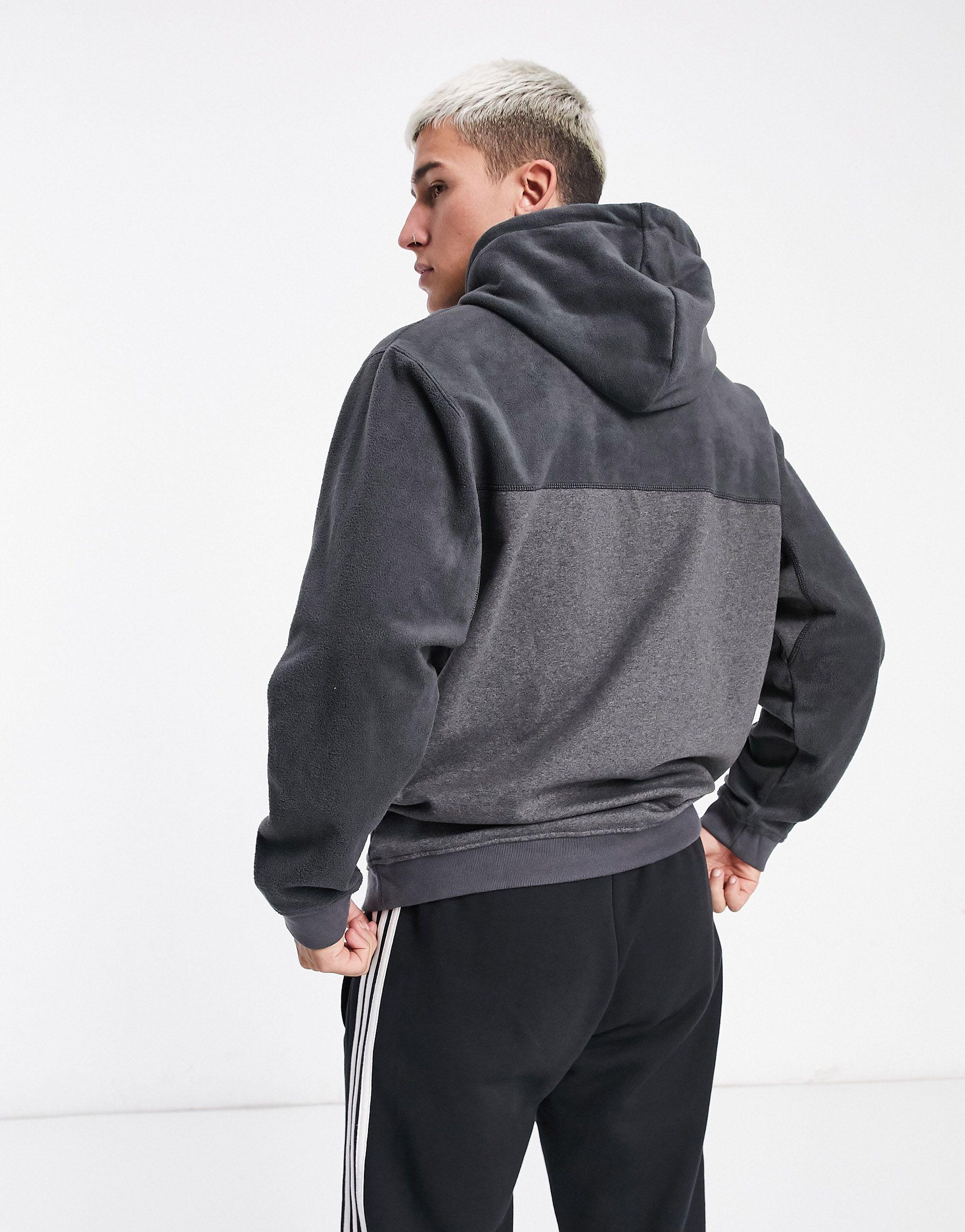 adidas Originals Ryv Hoodie With Central Logo in Grey (Gray) for Men - Lyst