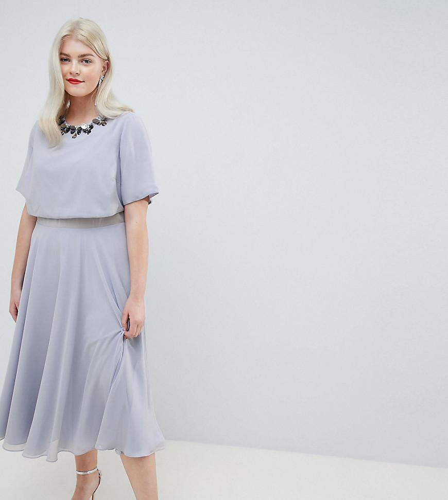 Robe Top Patineuse Effet 3d Asos Mi Avec Longue En Multicolor Ornement Coloris Court J3l1TFKc