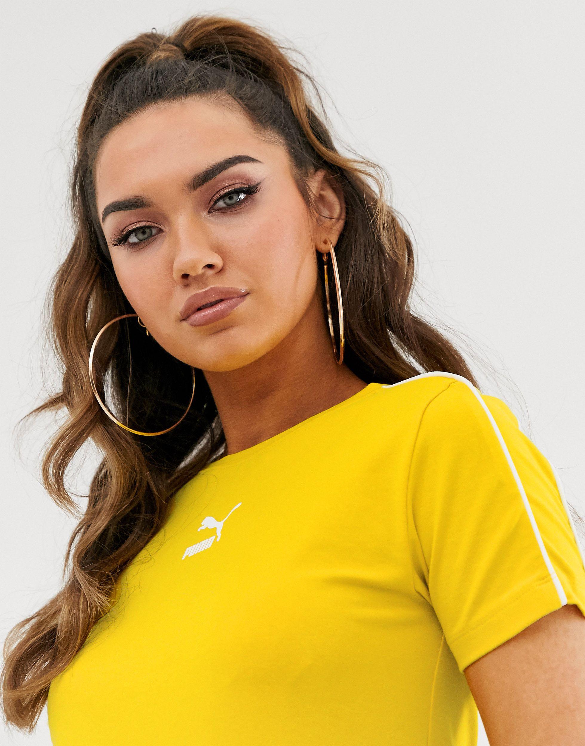 yellow tight top