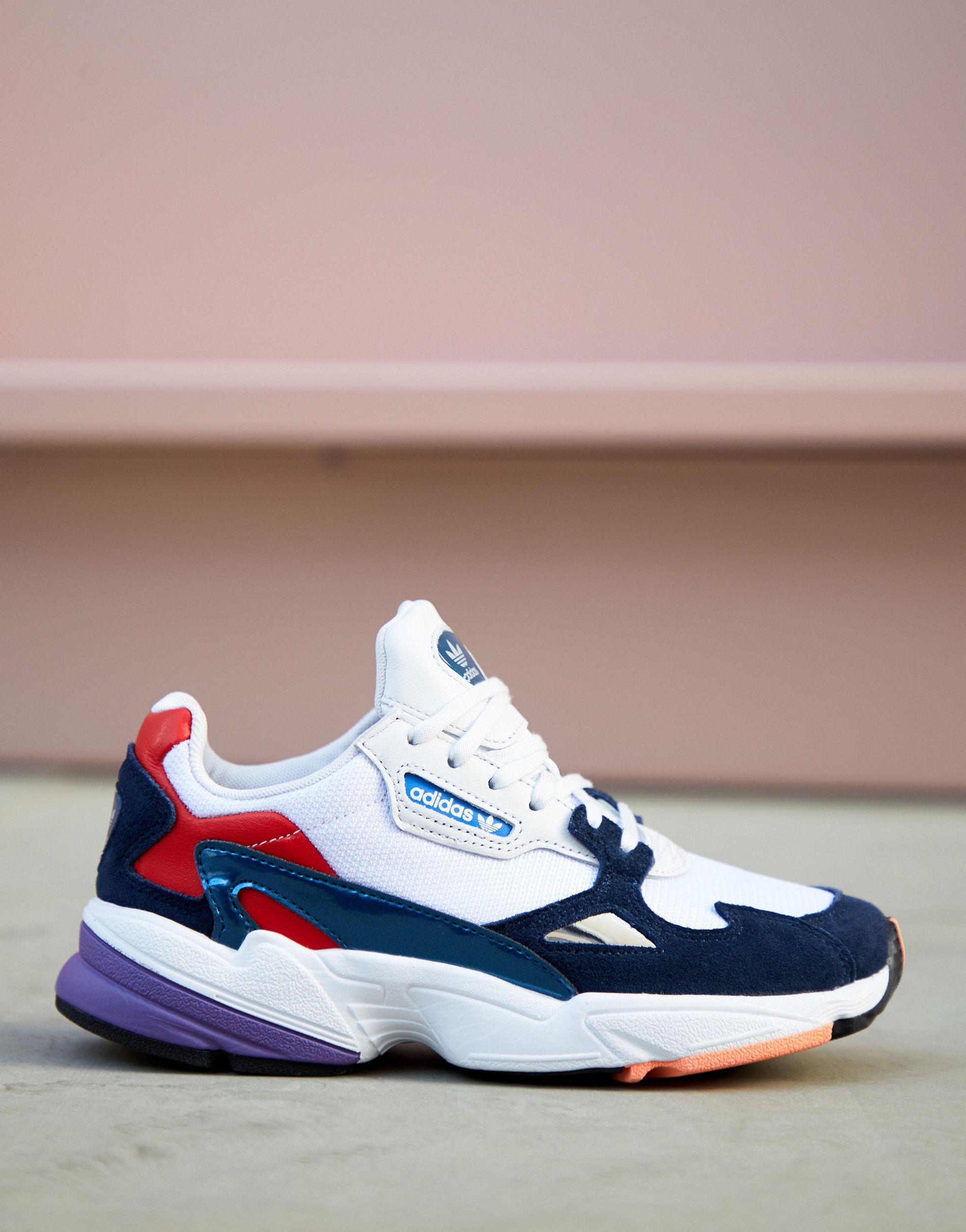 adidas falcon navy white