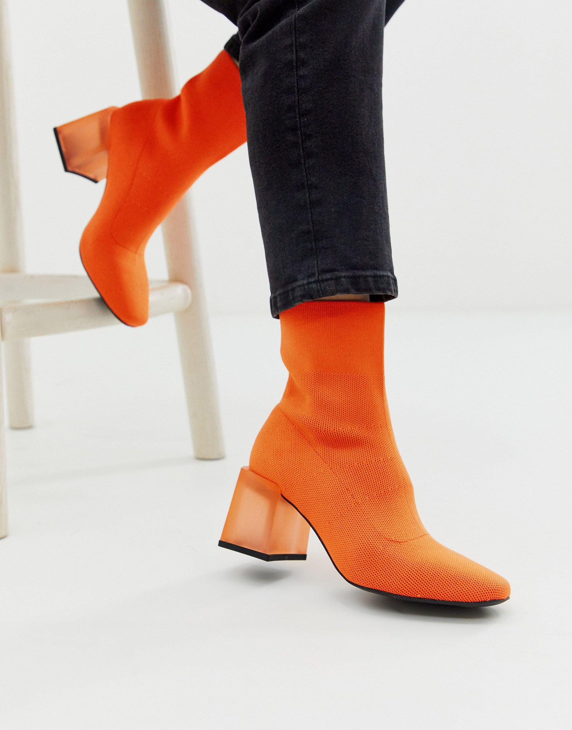 ASOS Reality Ankle Boots in Orange Lyst