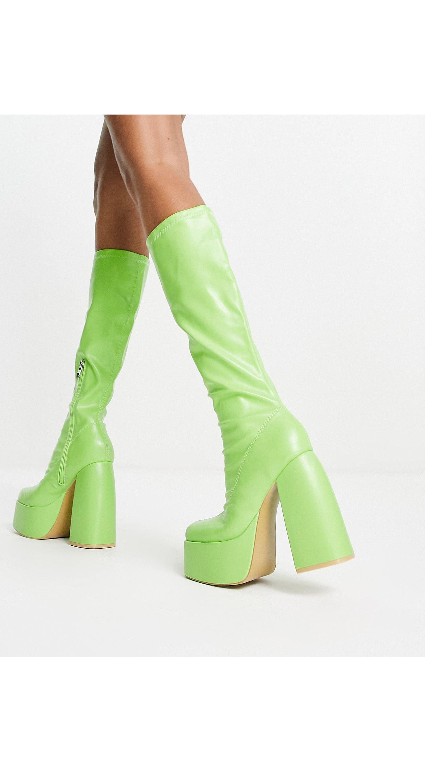 Koi - restless riser - stivali al ginocchio lime con plateau di Koi Footwear  in Verde | Lyst