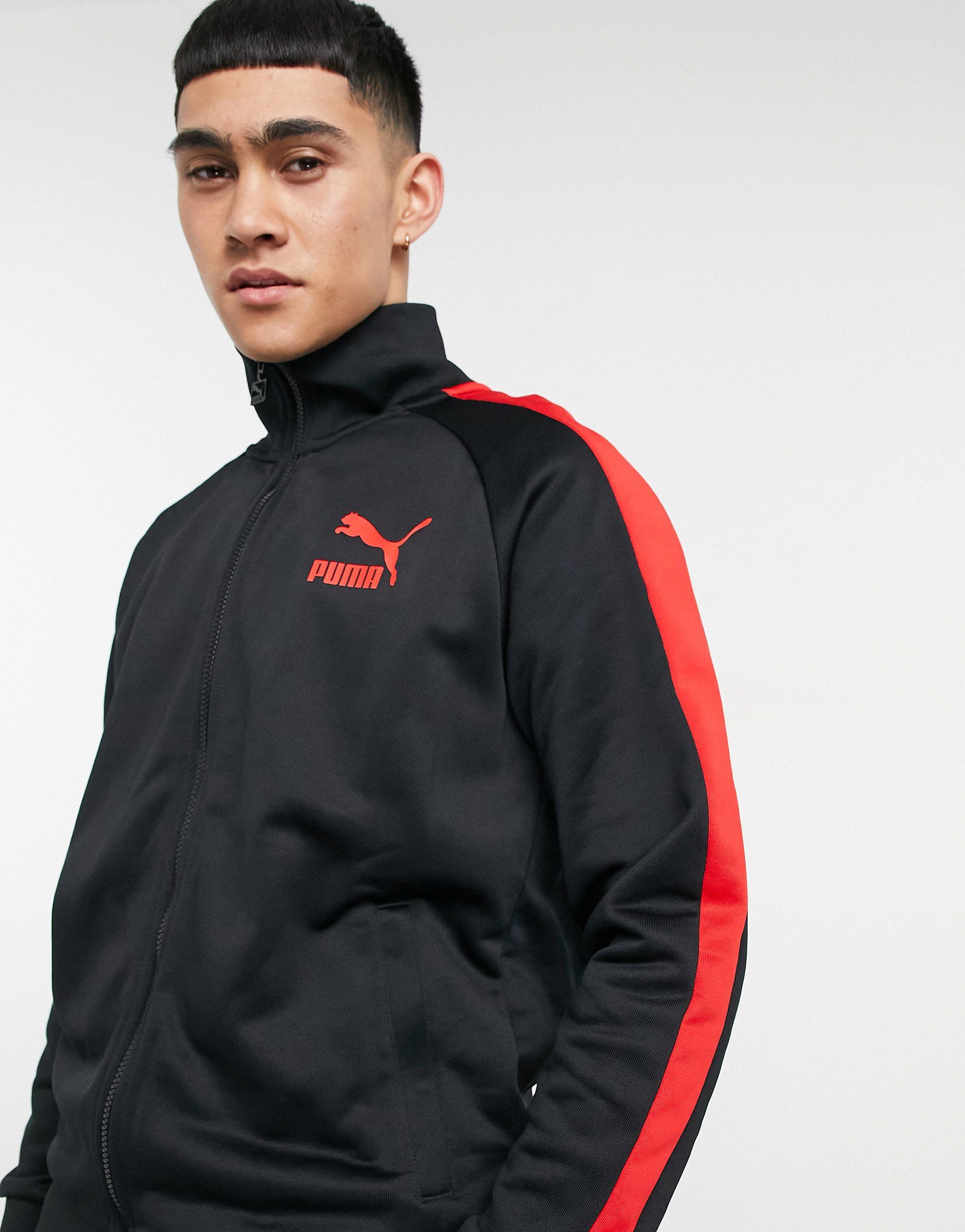 PUMA Iconic T7 Track Jacket in Black for Men | Lyst