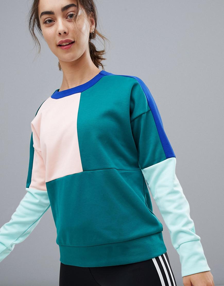 adidas colour block sweatshirt