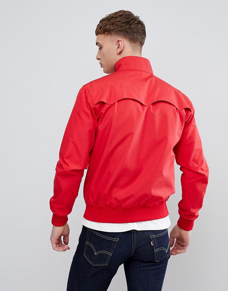 fred perry red harrington jacket