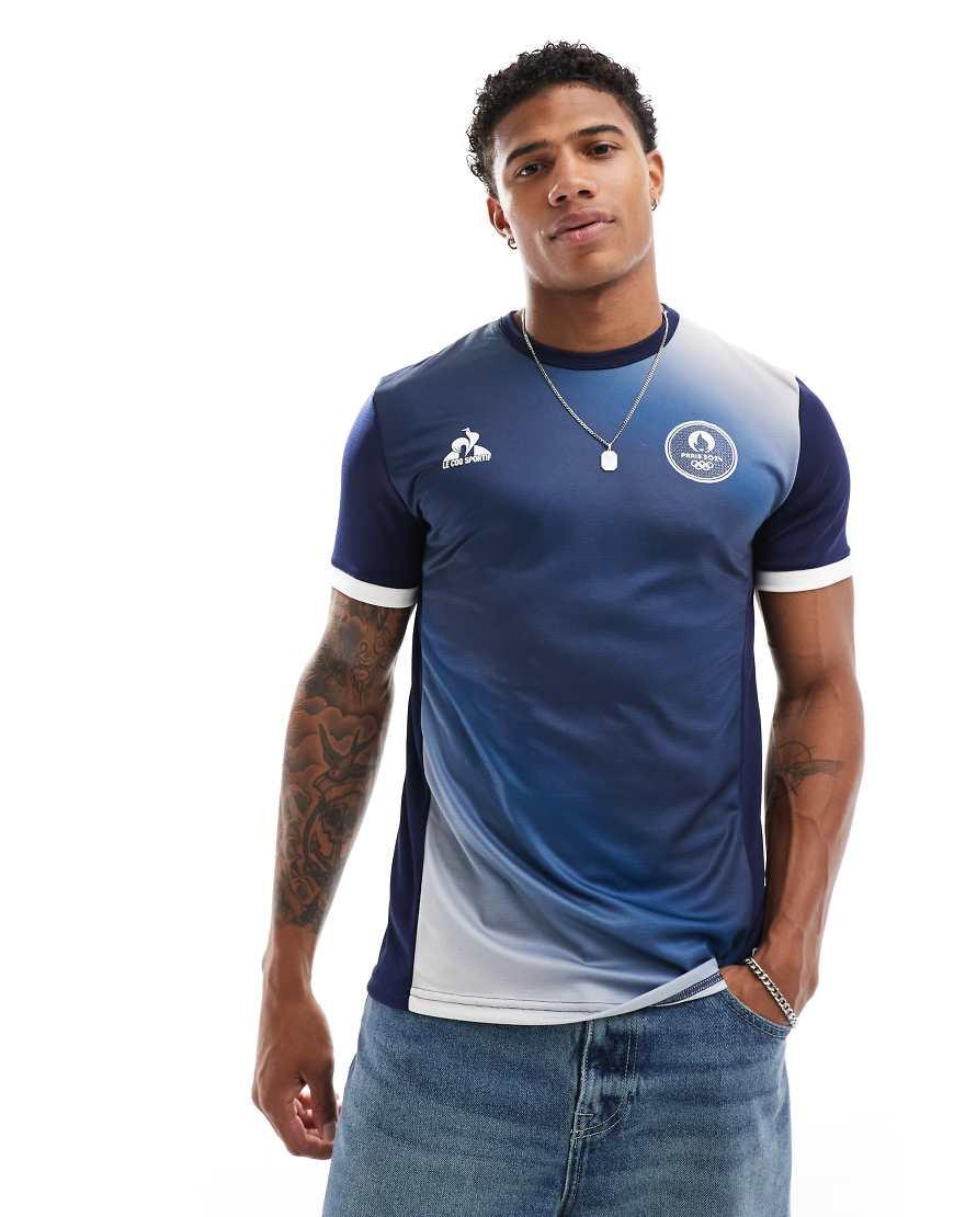 T Shirt Le Coq Sportif Almacenes Paris Camiseta Azul Noche