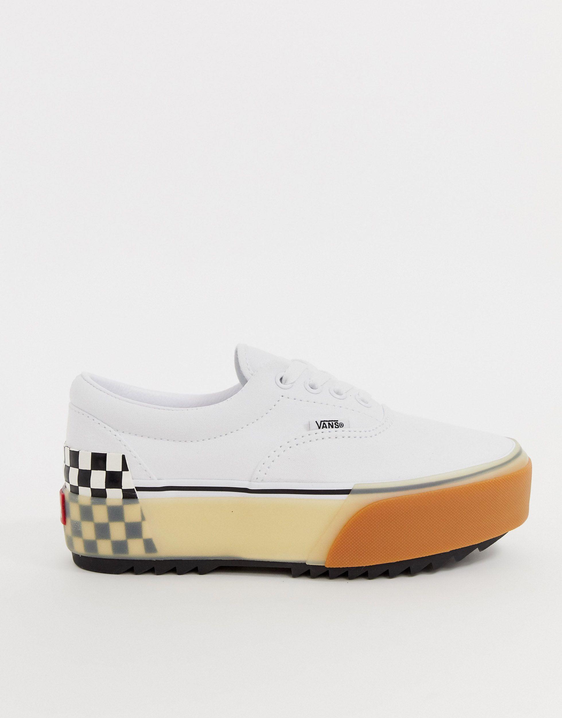 Zapatillas blancas con suela laminada Era Vans de Lona de color Blanco |  Lyst