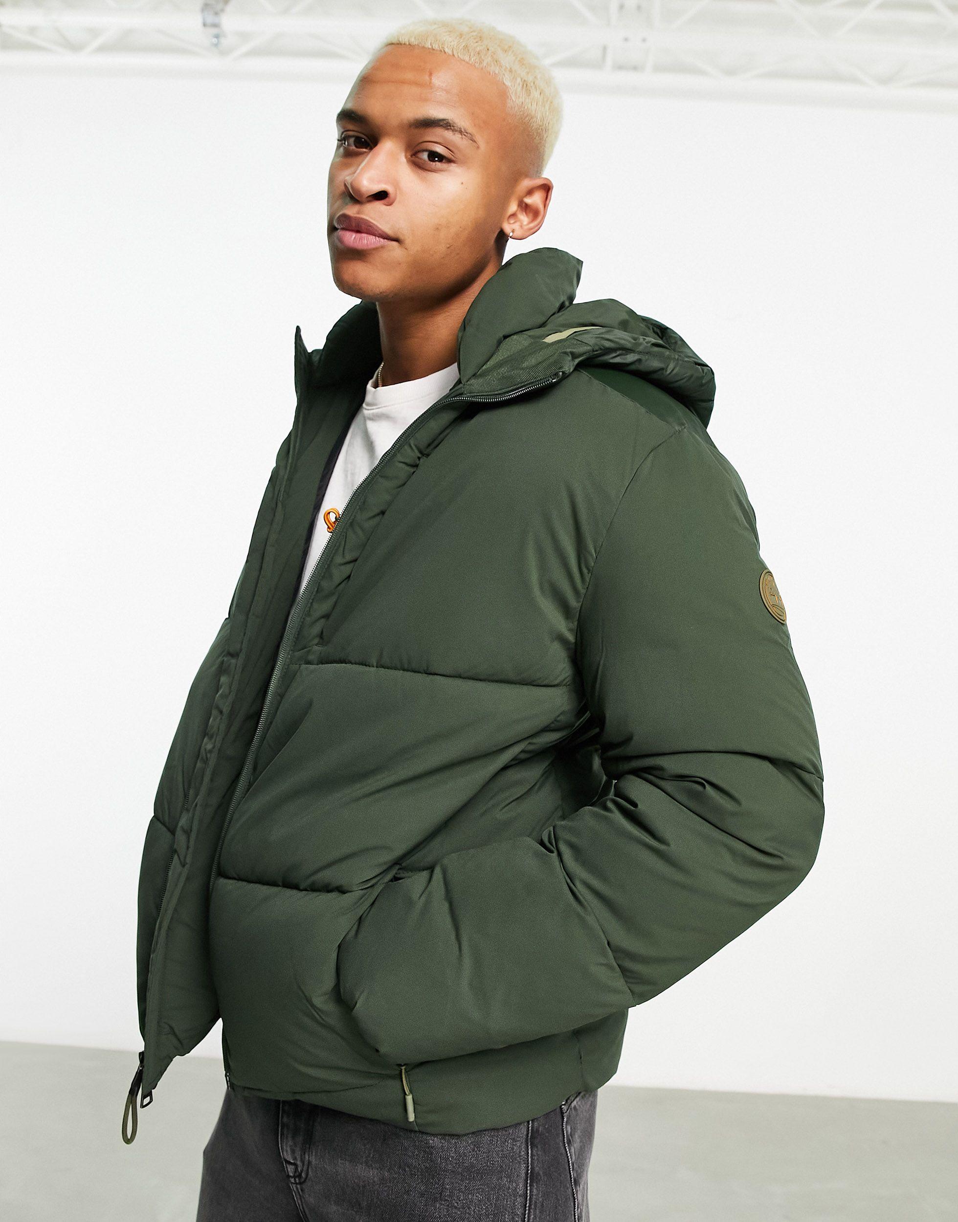 Timberland Neo Summit Warmest Quilted Hooded Jacket in Green for Men | Lyst  UK