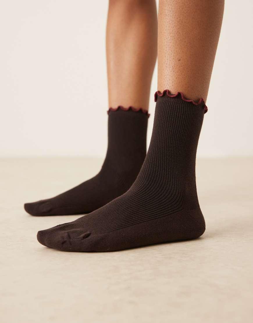 Calzini Calze Parigine Marroni Calze E Collant ASOS Da Donna