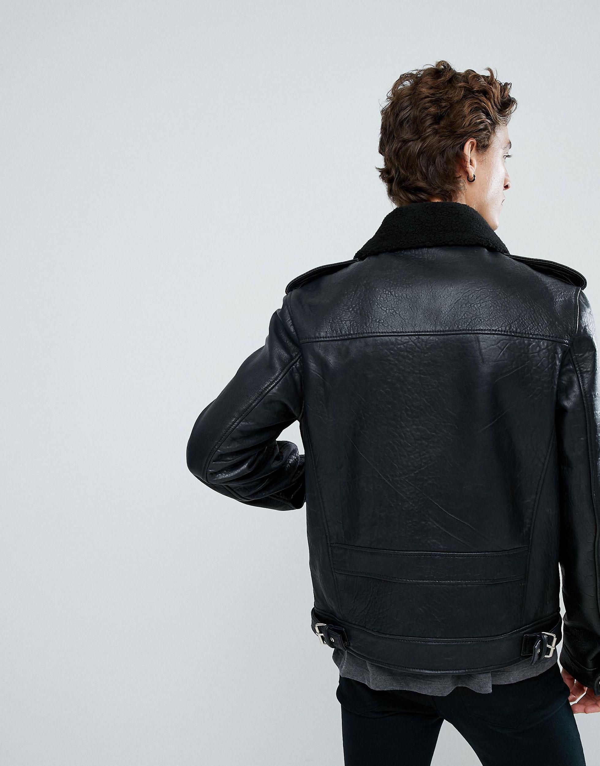 black dust leather jacket