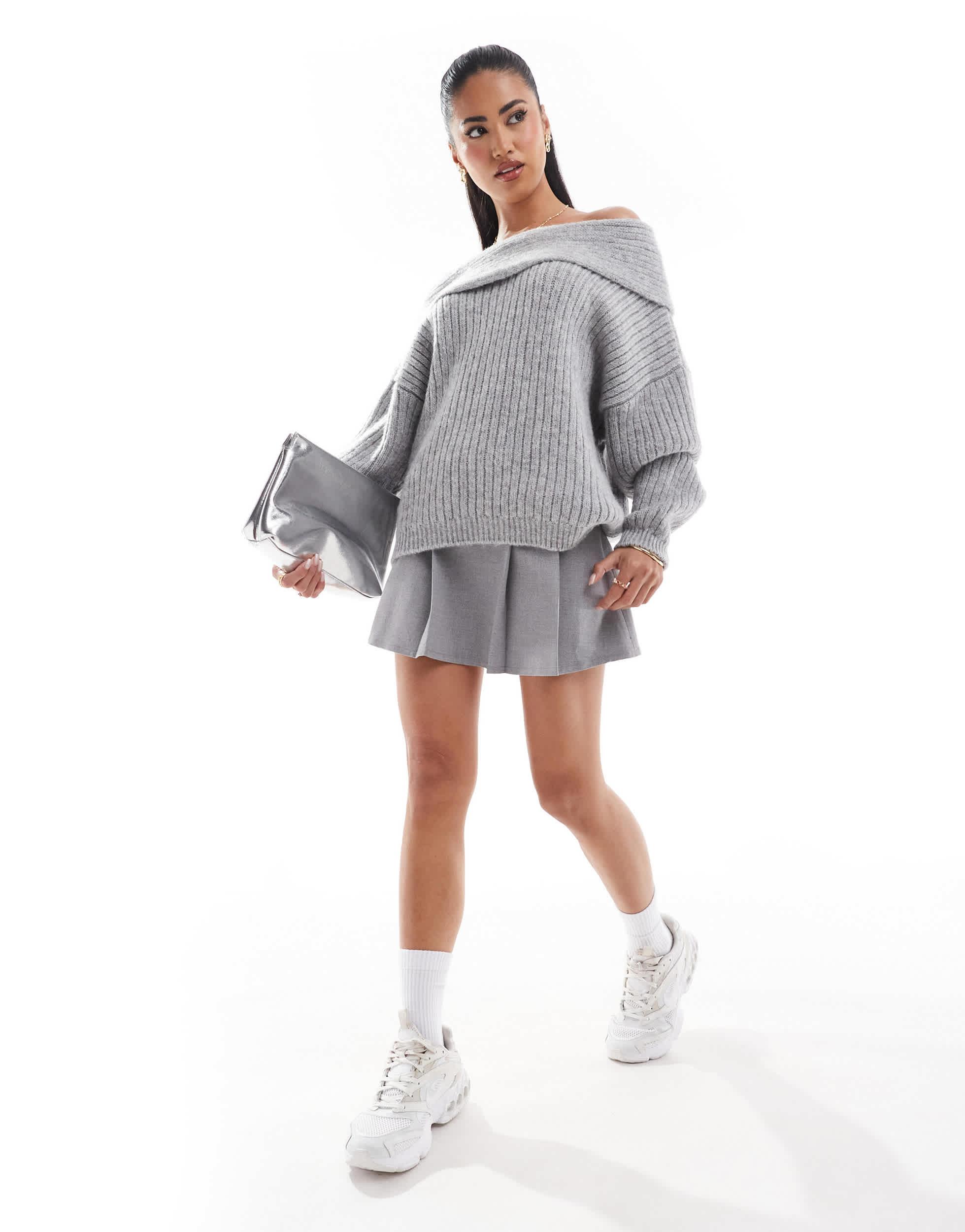 Oversized Sweater Asos Sweater Skirt Set ASOS DESIGN Curve Knit