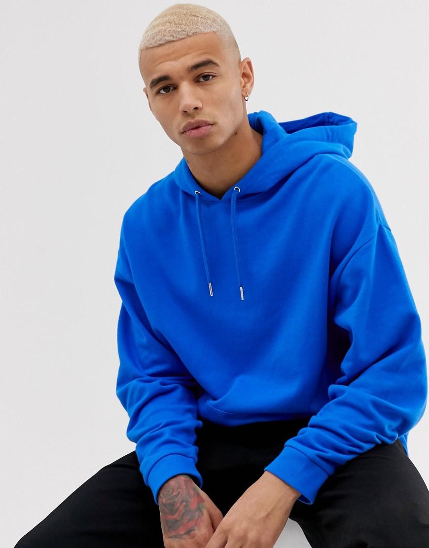 ASOS Oversized Hoodie In Bright Navy in Blue for Men | Lyst