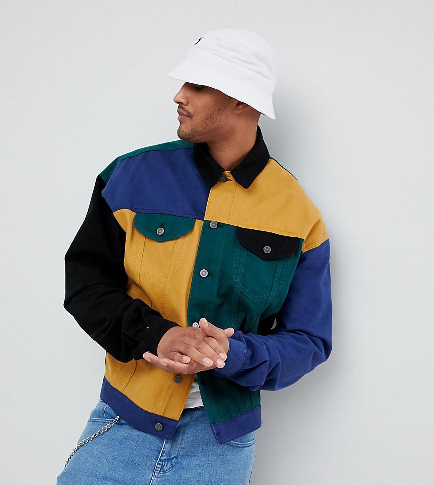 oversized color block jacket