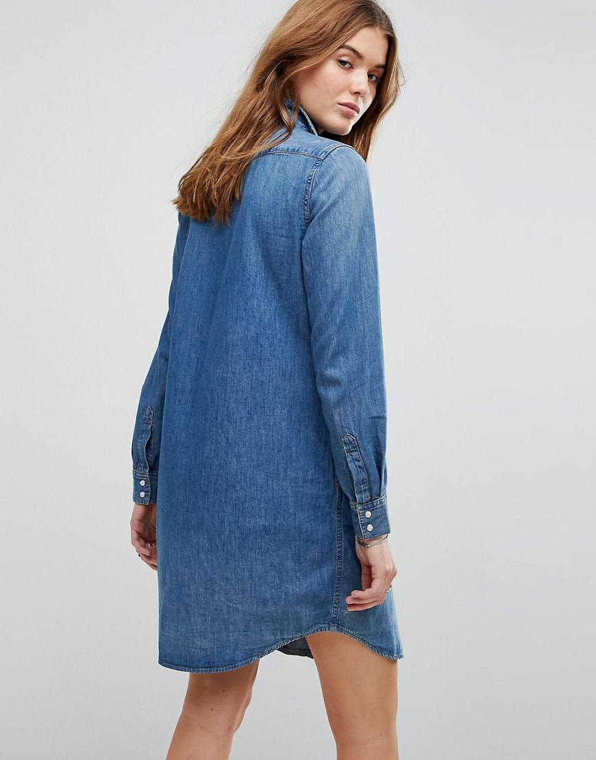 Levi's Levi's Iconic Western Denim Dress in Blue - Lyst