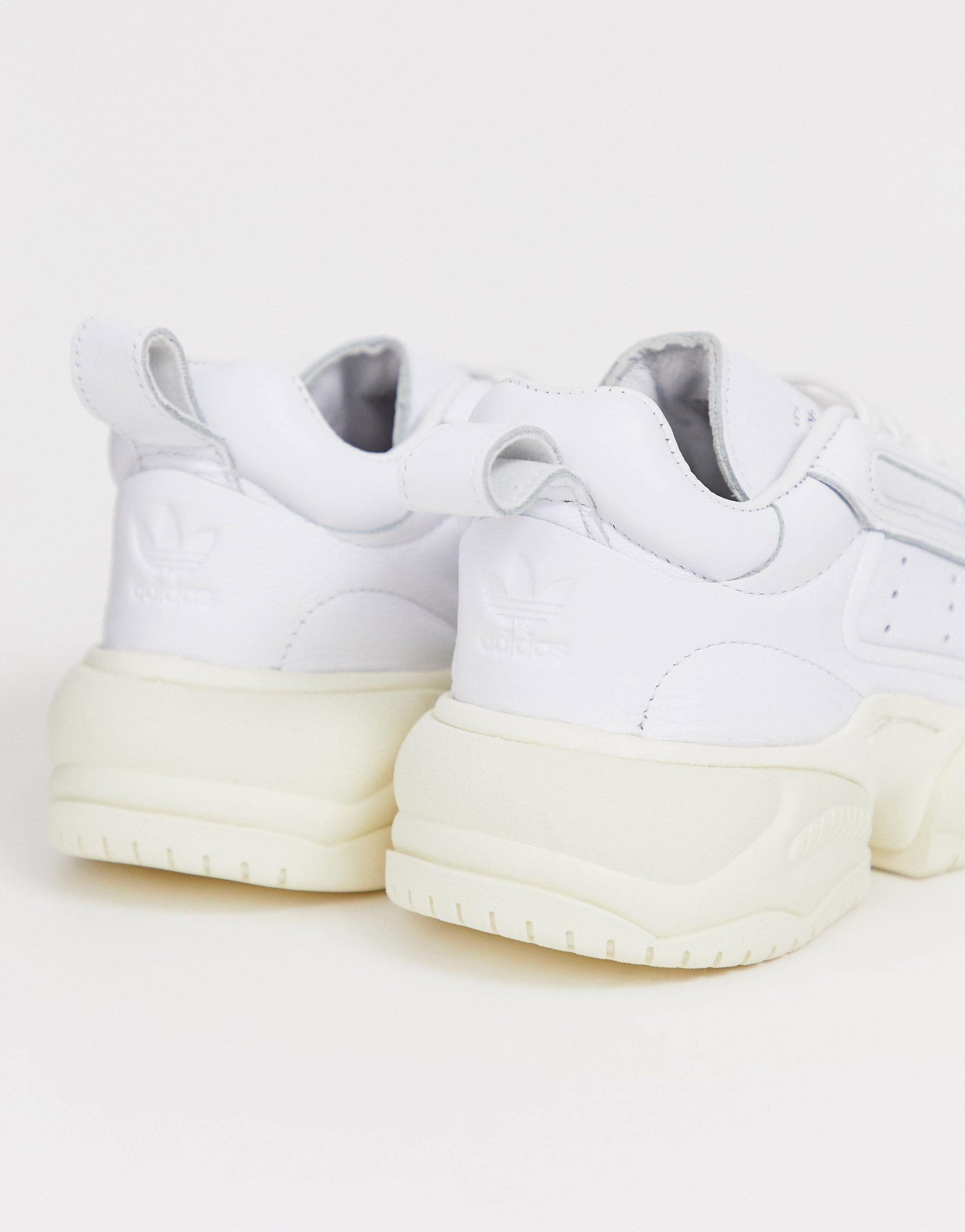 adidas Originals Leather Supercourt Rx Trainers In White | Lyst