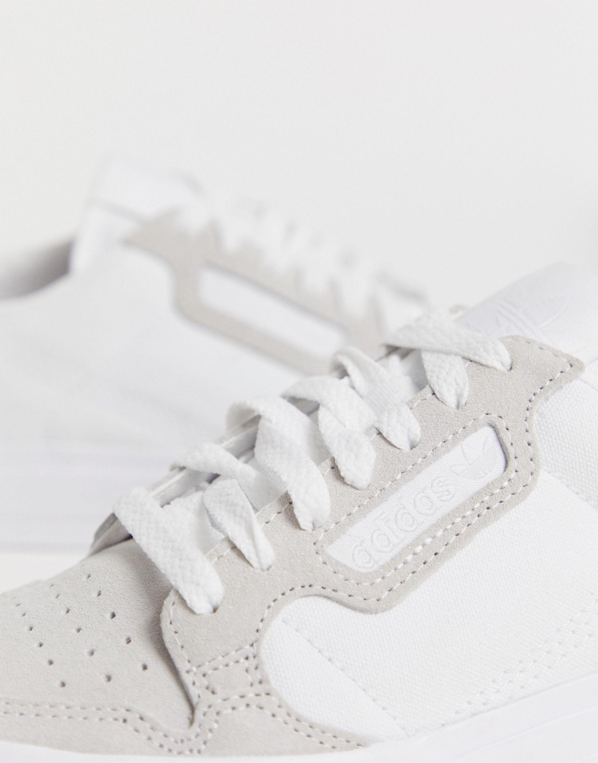 adidas Originals Canvas Continental 80 Vulc Trainers in White | Lyst