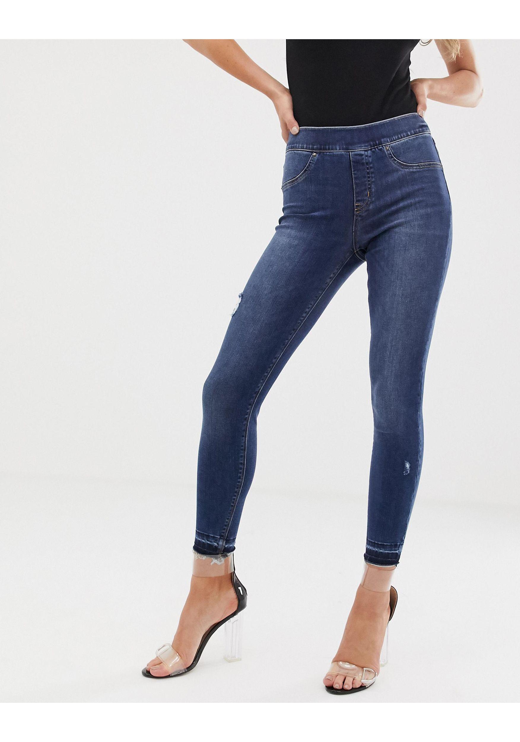 spanx black distressed skinny jeans