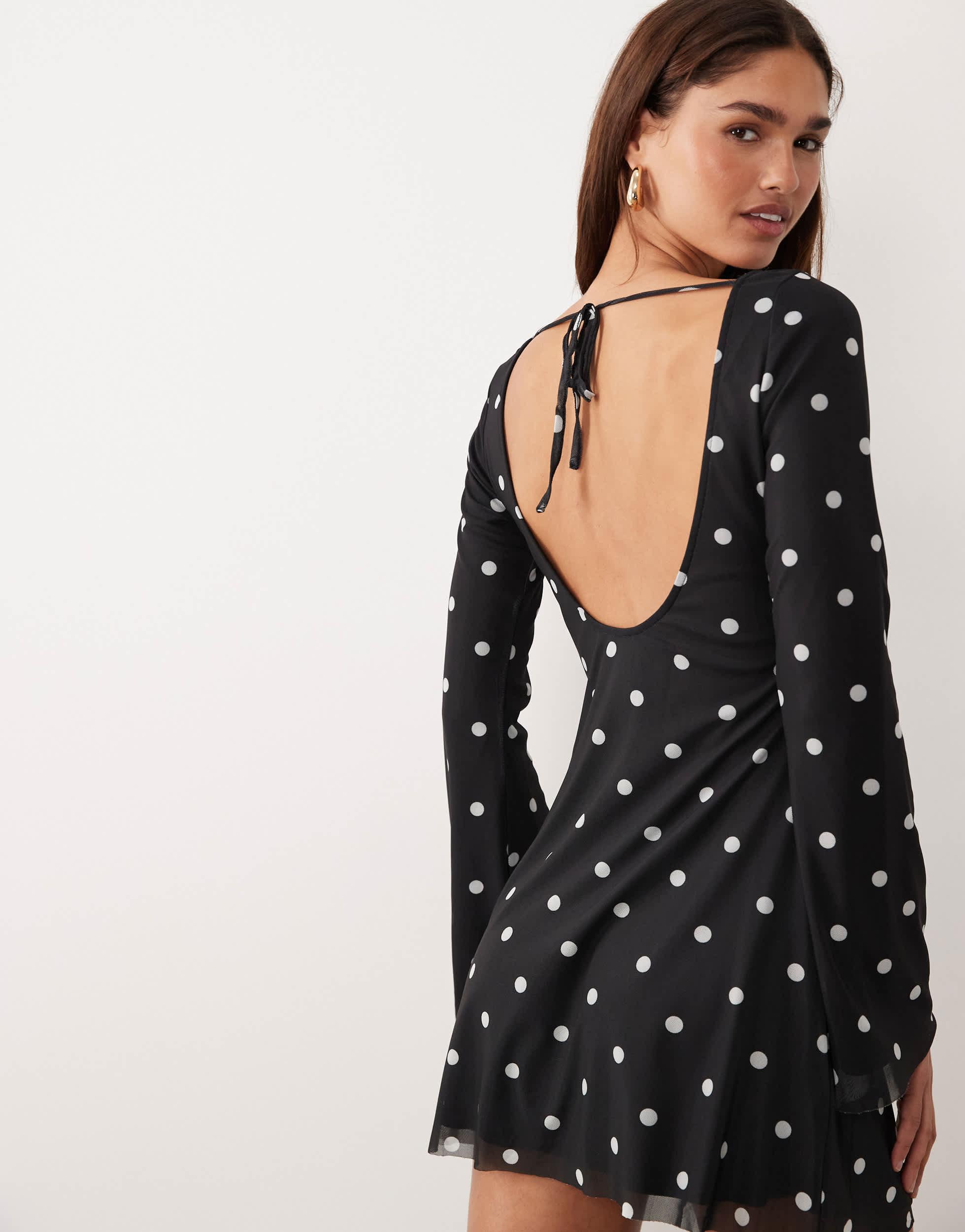 lukea long sleeve mini dress black Threadbare Women's Black Roll Neck Knitted Mini Dress