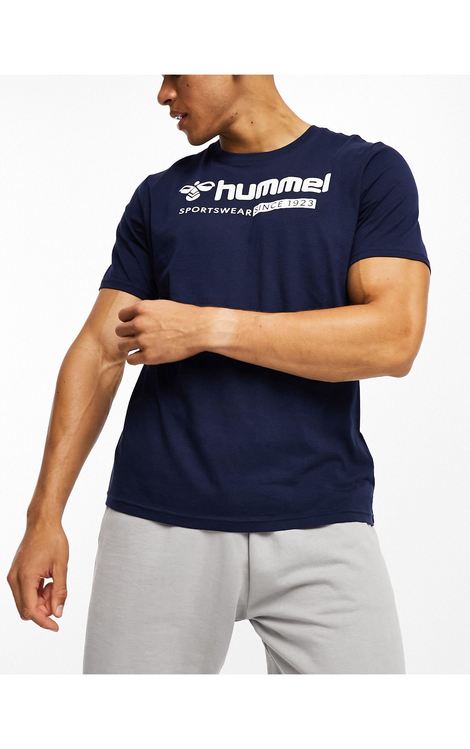 Hummel Regular Fit T-shirt With Oversized Logo in Blue for Men | Lyst