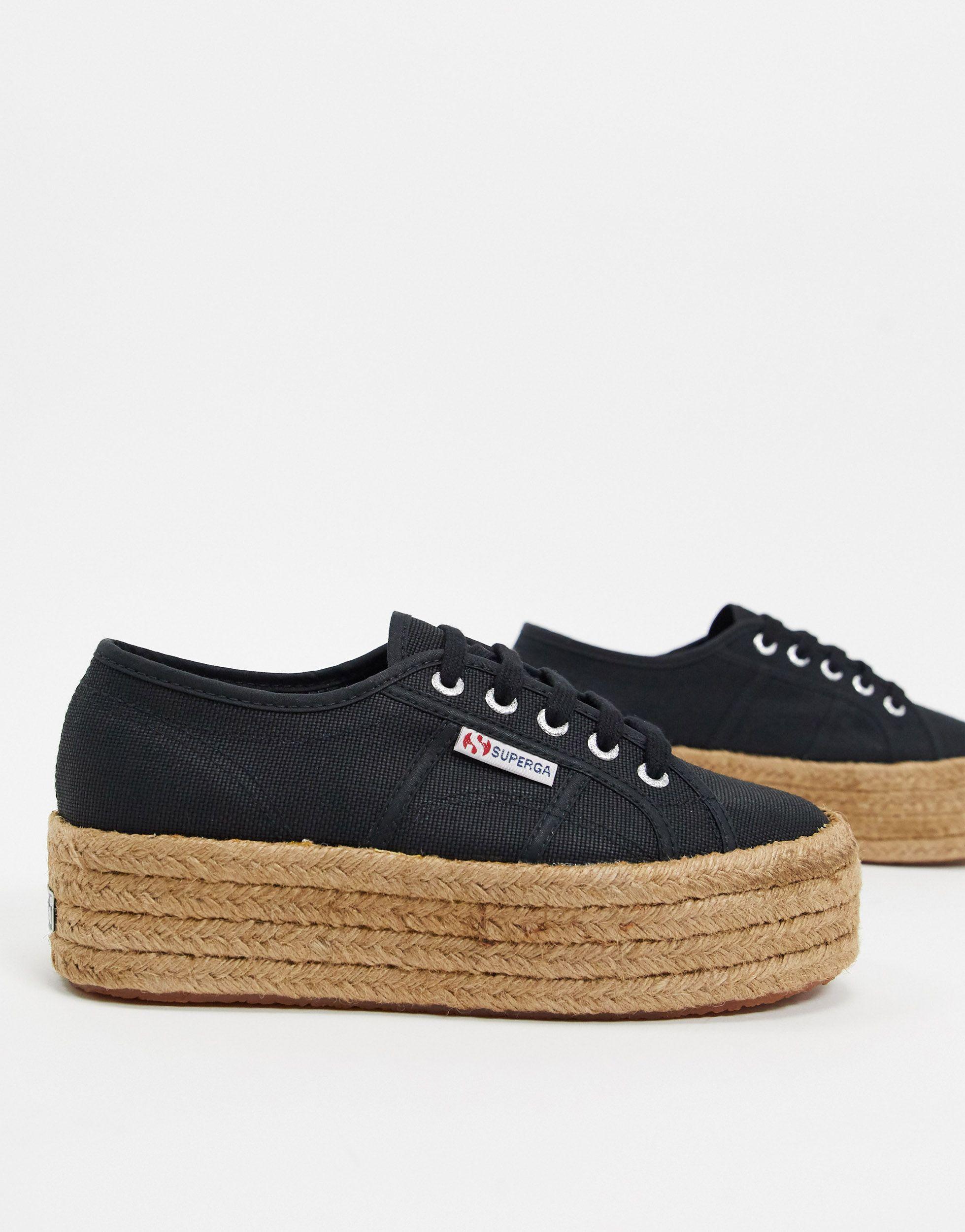 superga black espadrilles