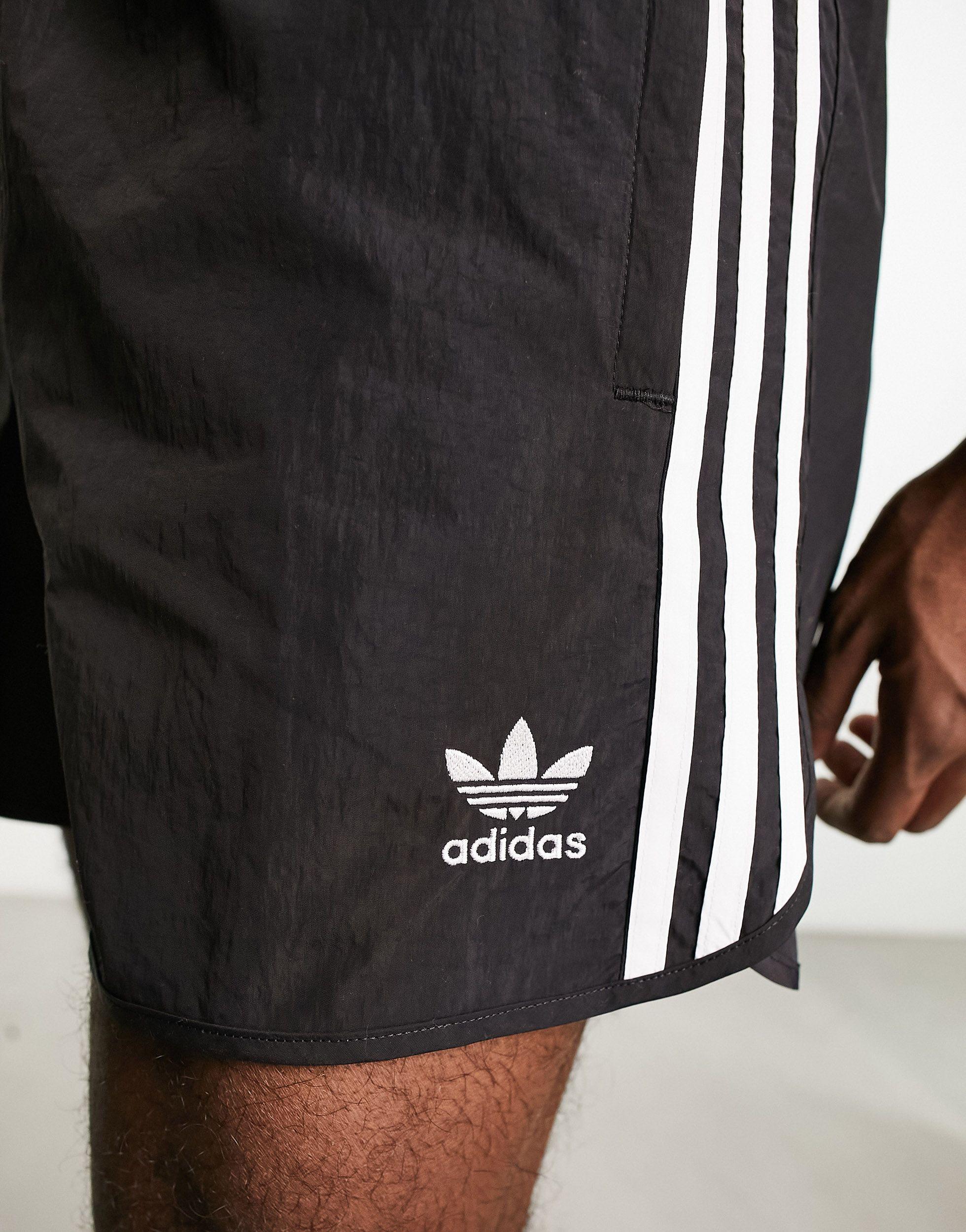 adidas Originals Adicolor Three Stripe 5 Inch Sprinter Shorts in White for  Men | Lyst