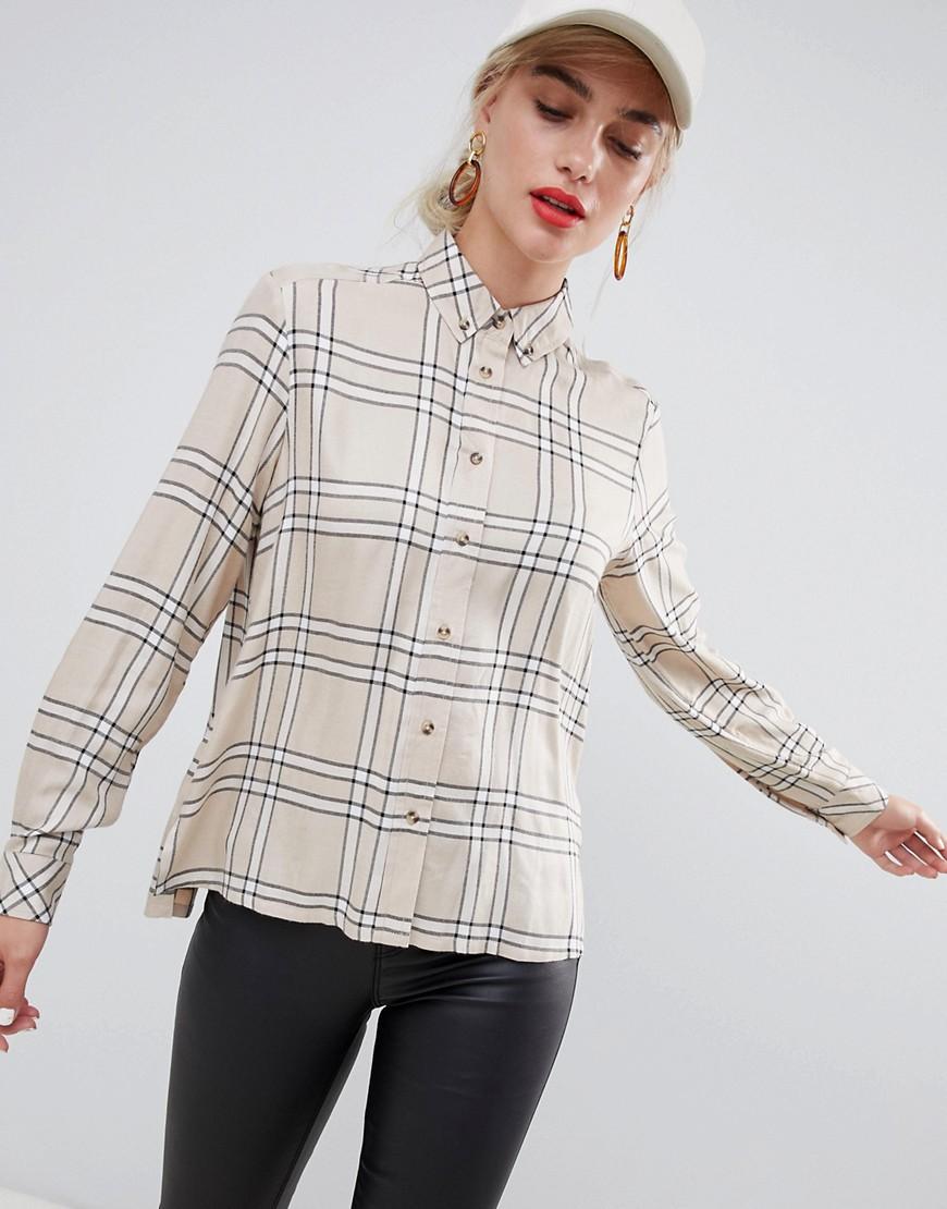 Camisa de manga larga a cuadros de Stradivarius de Denim de color Negro |  Lyst