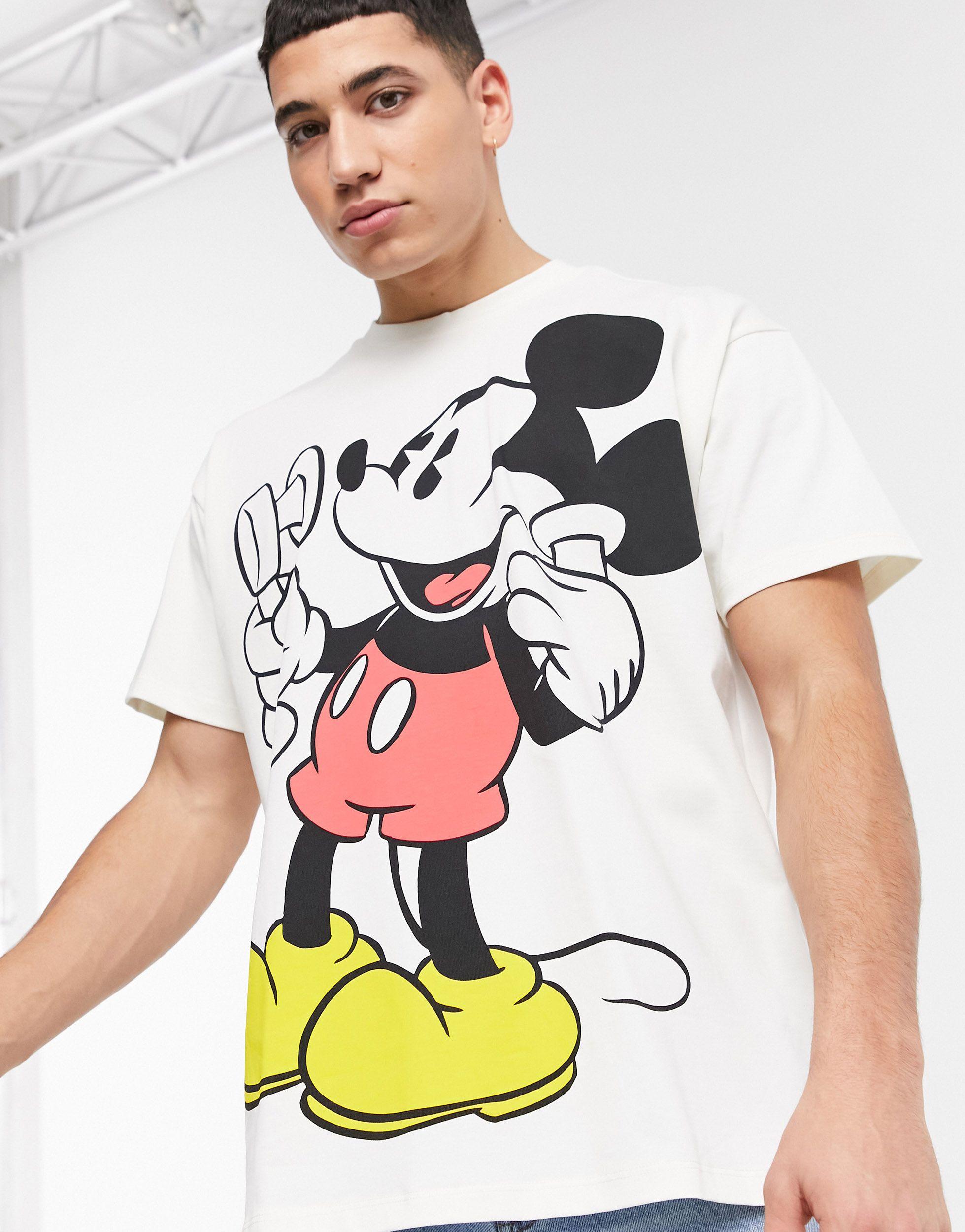 Levi's X Disney Large Mickey Mouse Graphic T-shirt in White for Men | Lyst