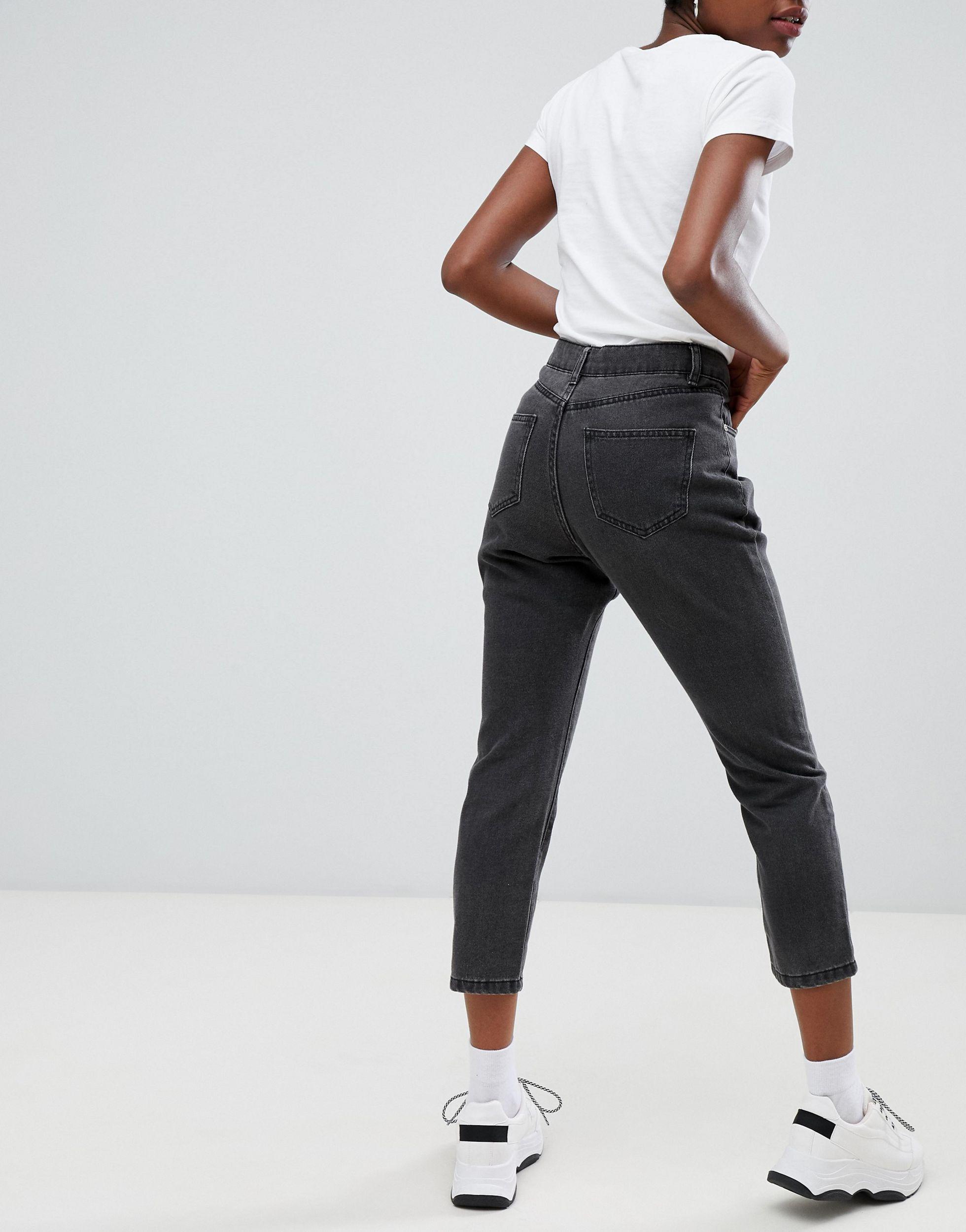 black ankle grazer jeans
