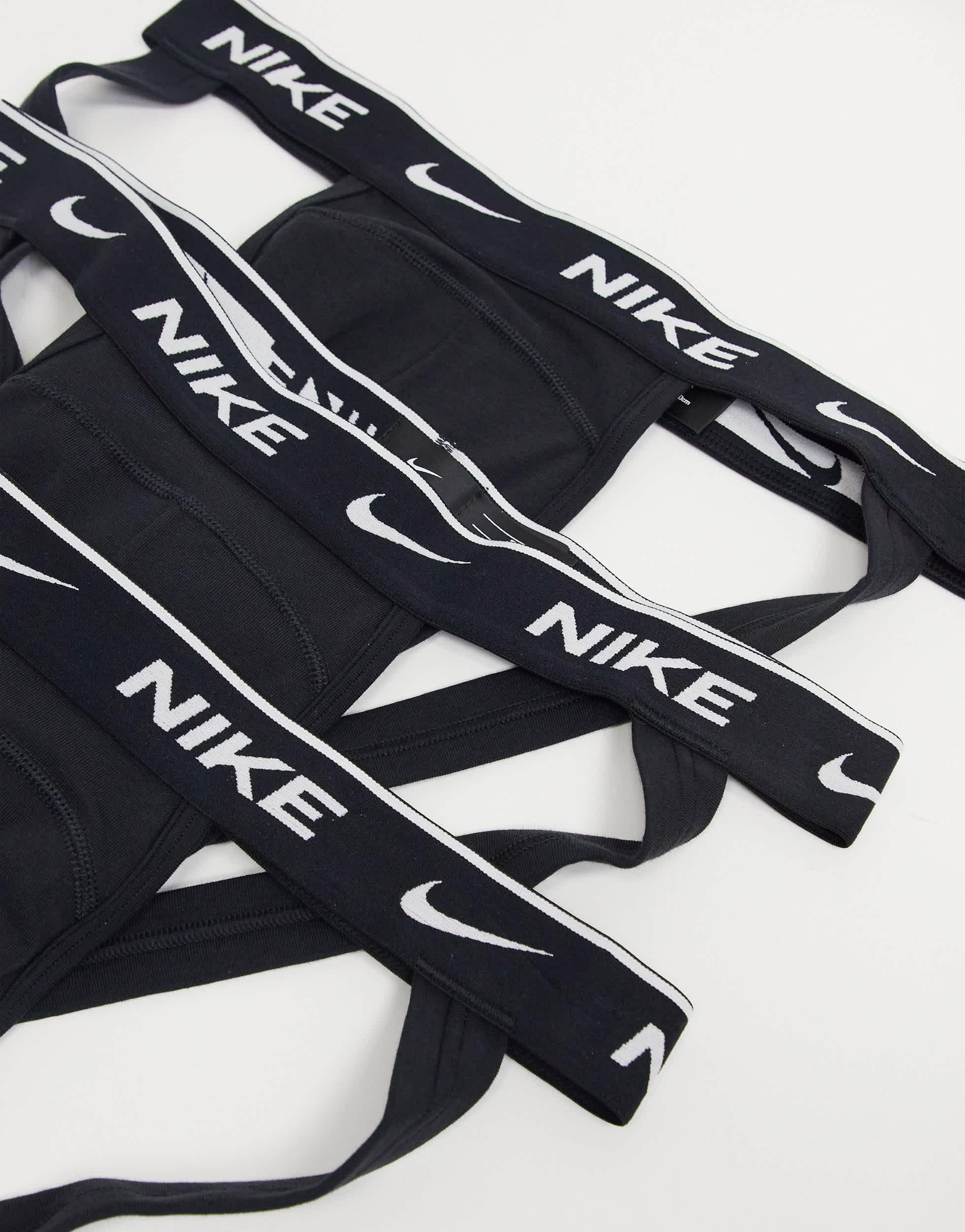 Nike 3-pack Cotton Stretch Jockstraps in Black for Men Lyst