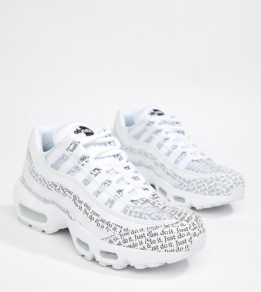Nike Just Do It White And Black Newspaper Print Air Max 95 Se Trainers |  Lyst Australia