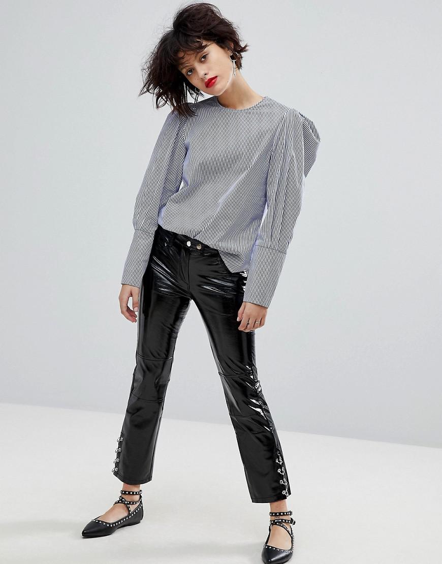 mango leather pants