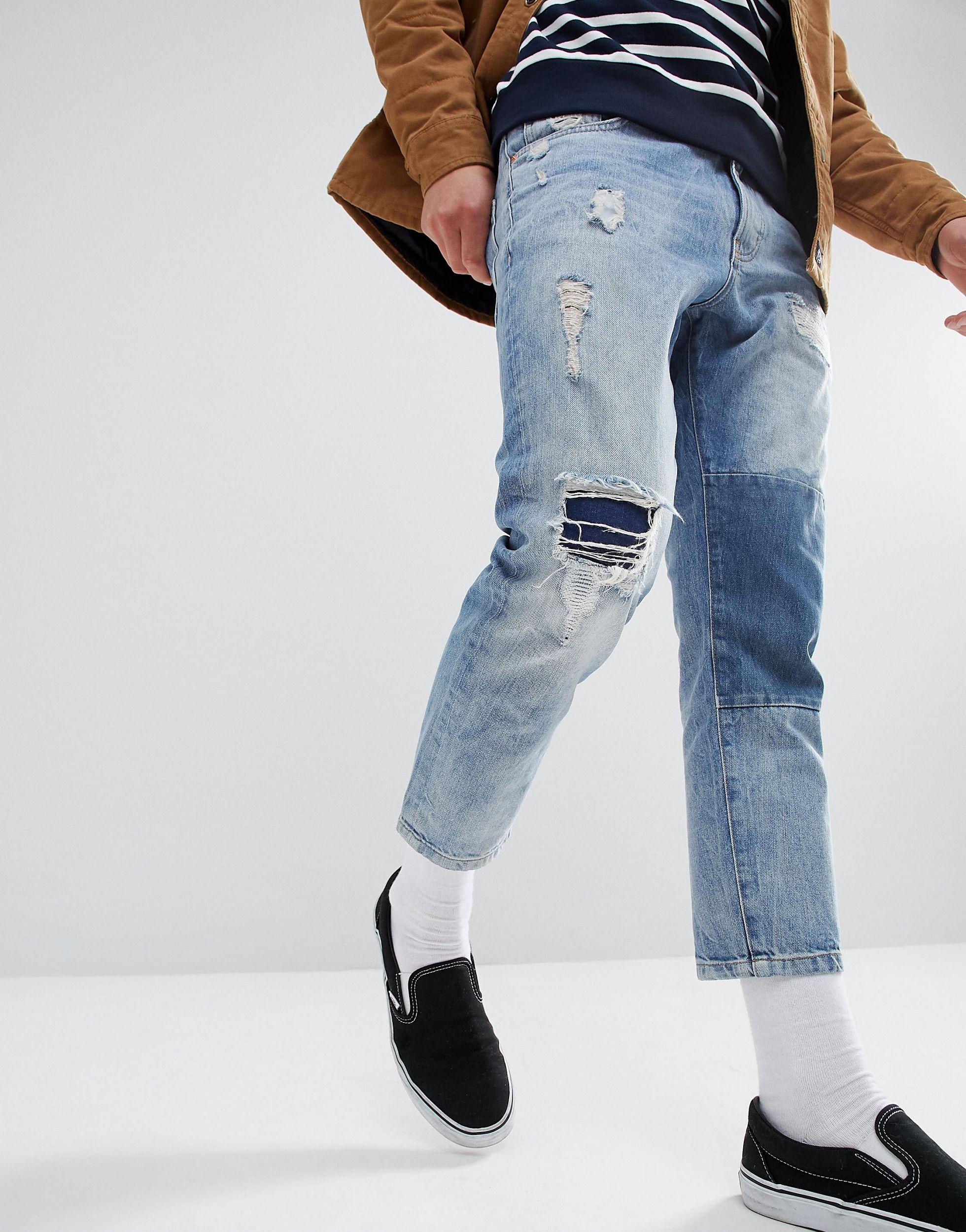 Just Junkies Denim Cropped Patch Jean 