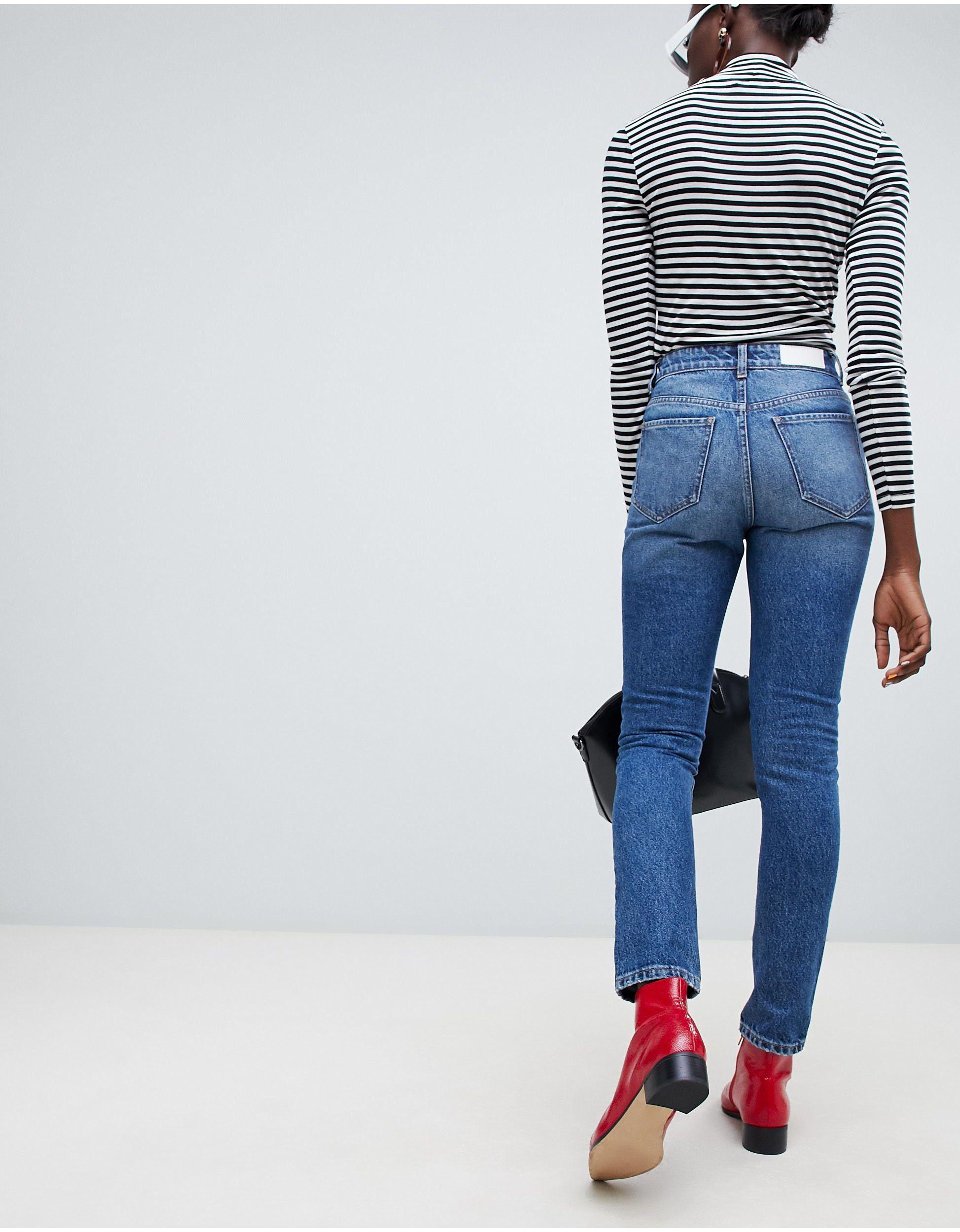 Vero Moda Denim Aware High Waist Straight Leg Jeans in Blue - Lyst