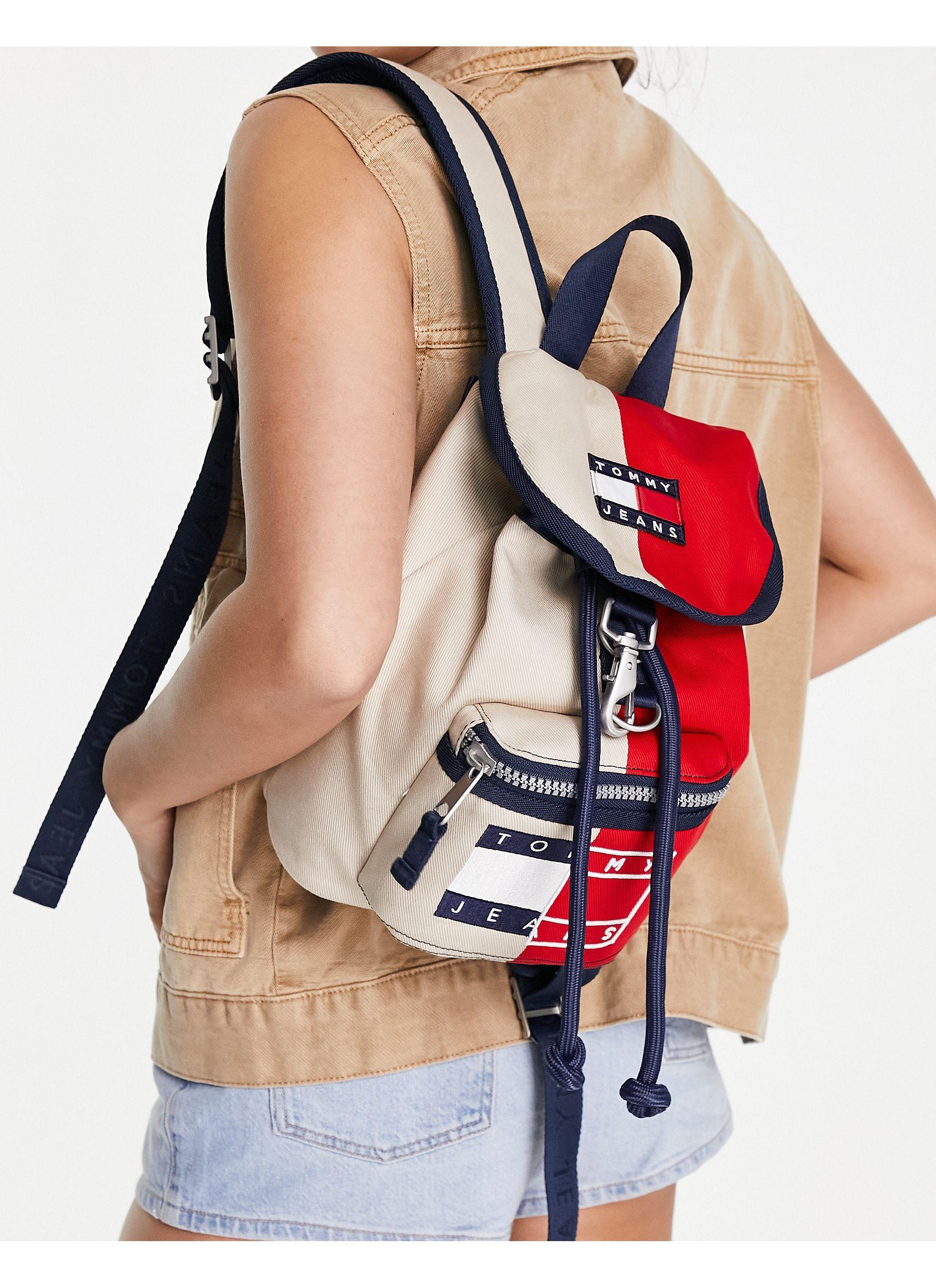 Tommy Hilfiger Heritage Spliced Backpack in Red | Lyst Australia