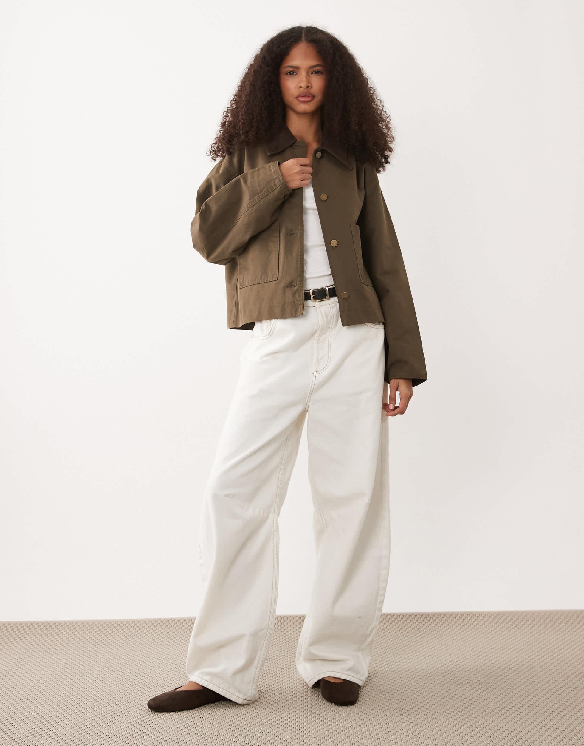 Manteau à carreaux en mélange de laine