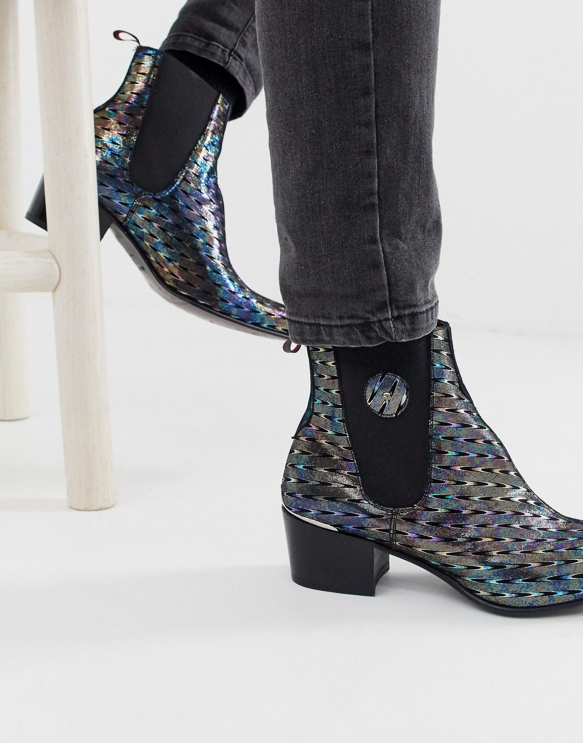 Botas estilo cubano en diseño Jeffery West de Cuero de color Negro para  hombre | Lyst