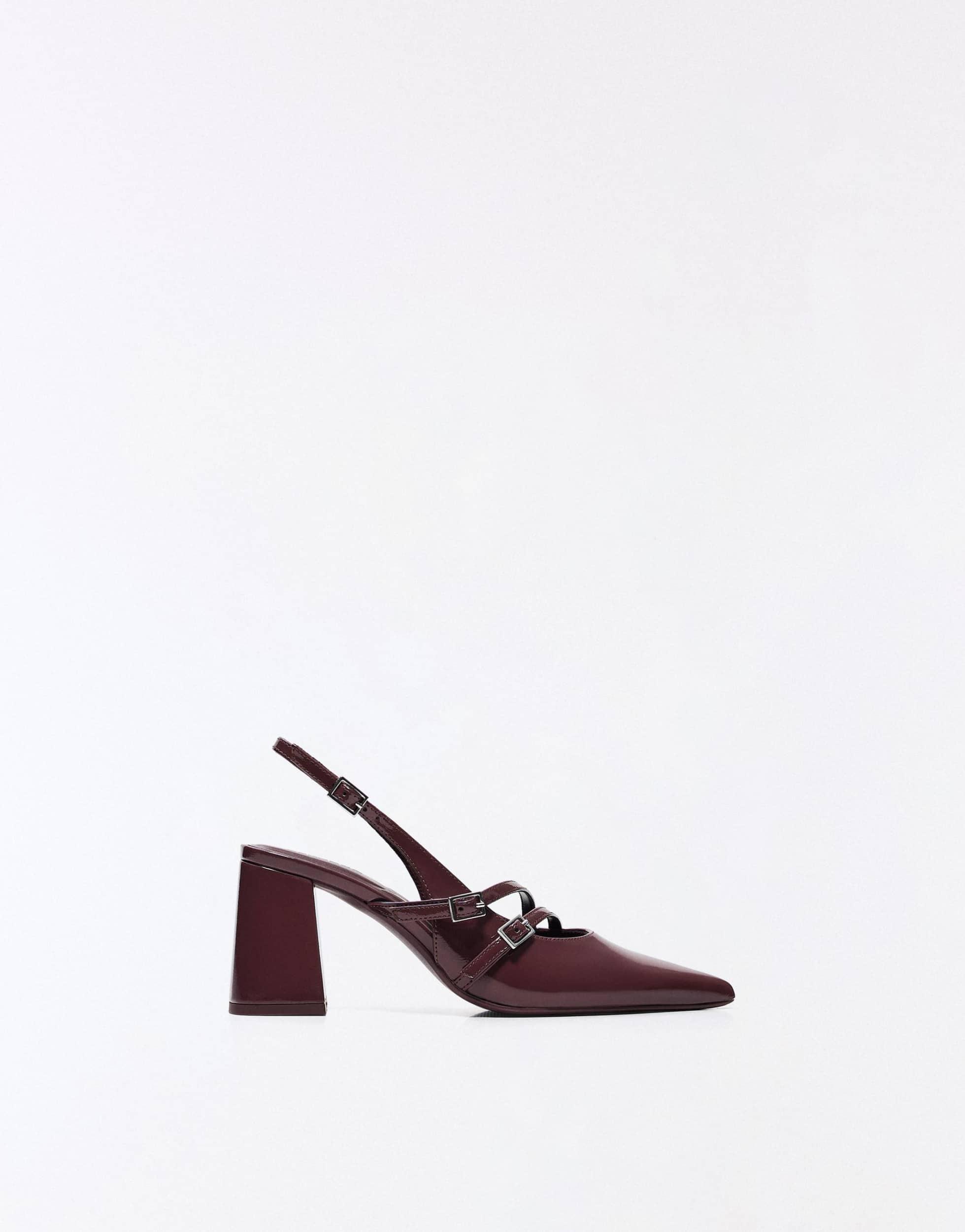 Escarpins Talons Aiguille Bershka - Couleur Saumon, Bout Ouvert (peep Toe) - Taille 39 - Neuf Sans Boîte