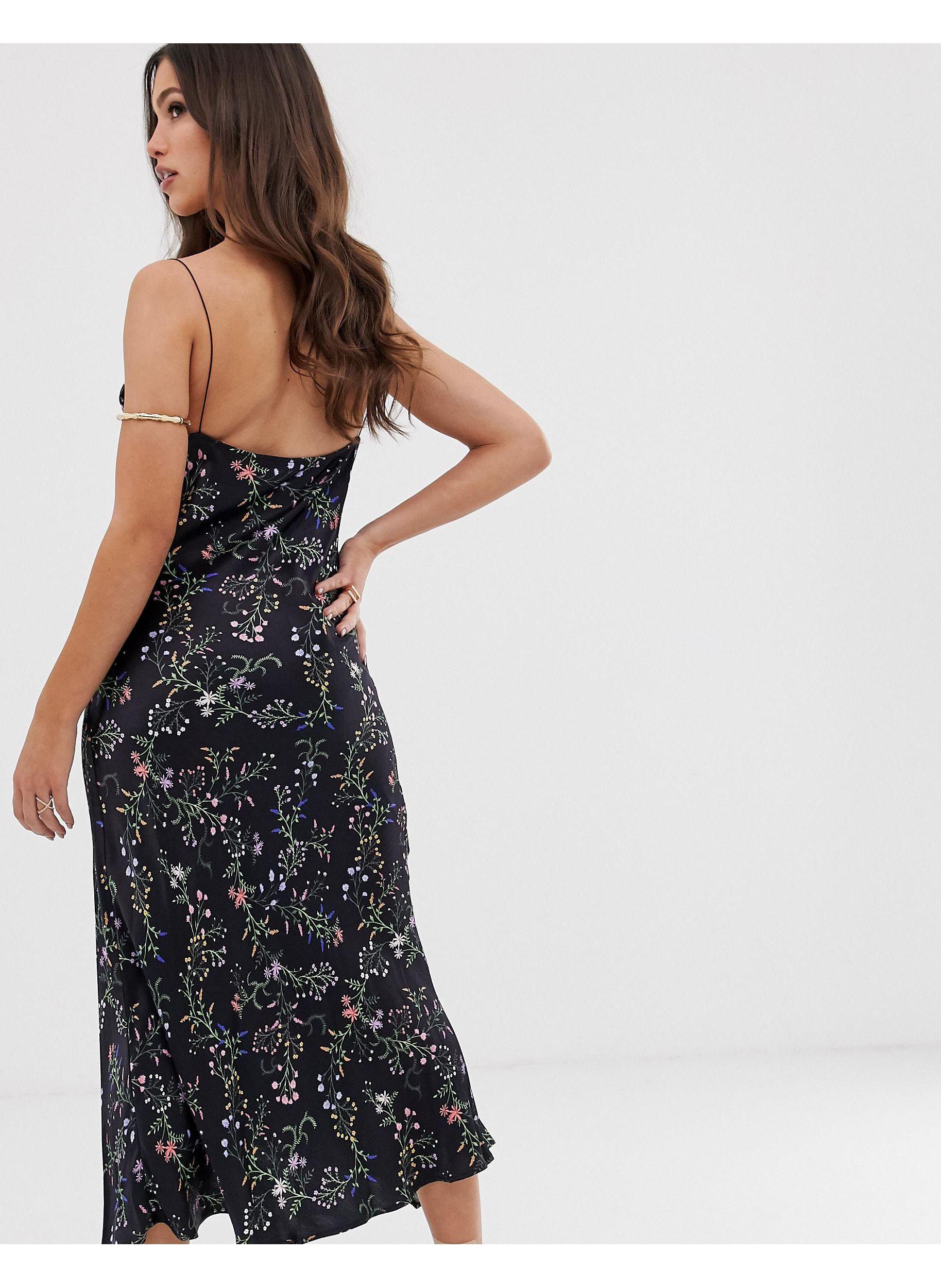 bec and bridge black slip dress