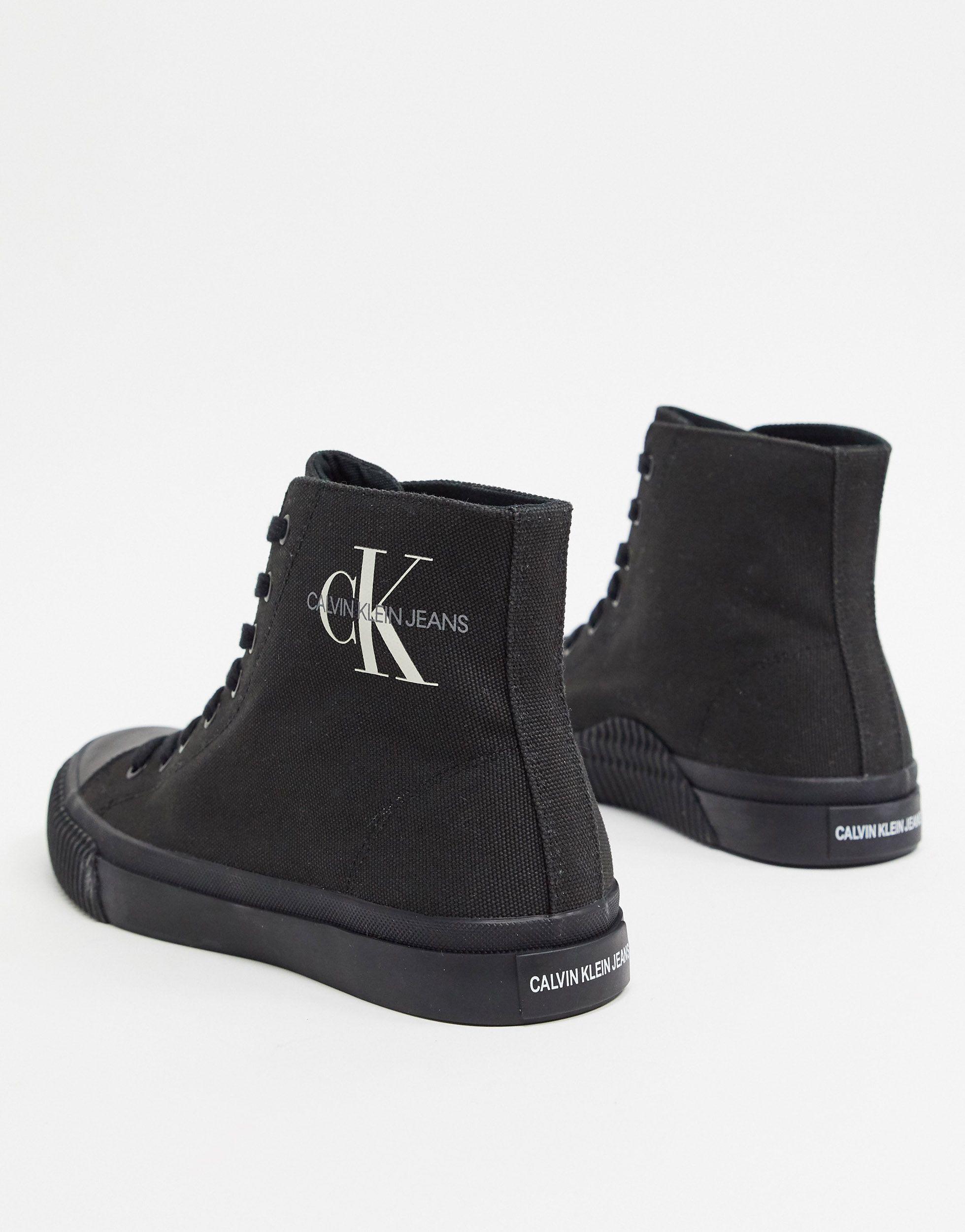 calvin klein black high tops