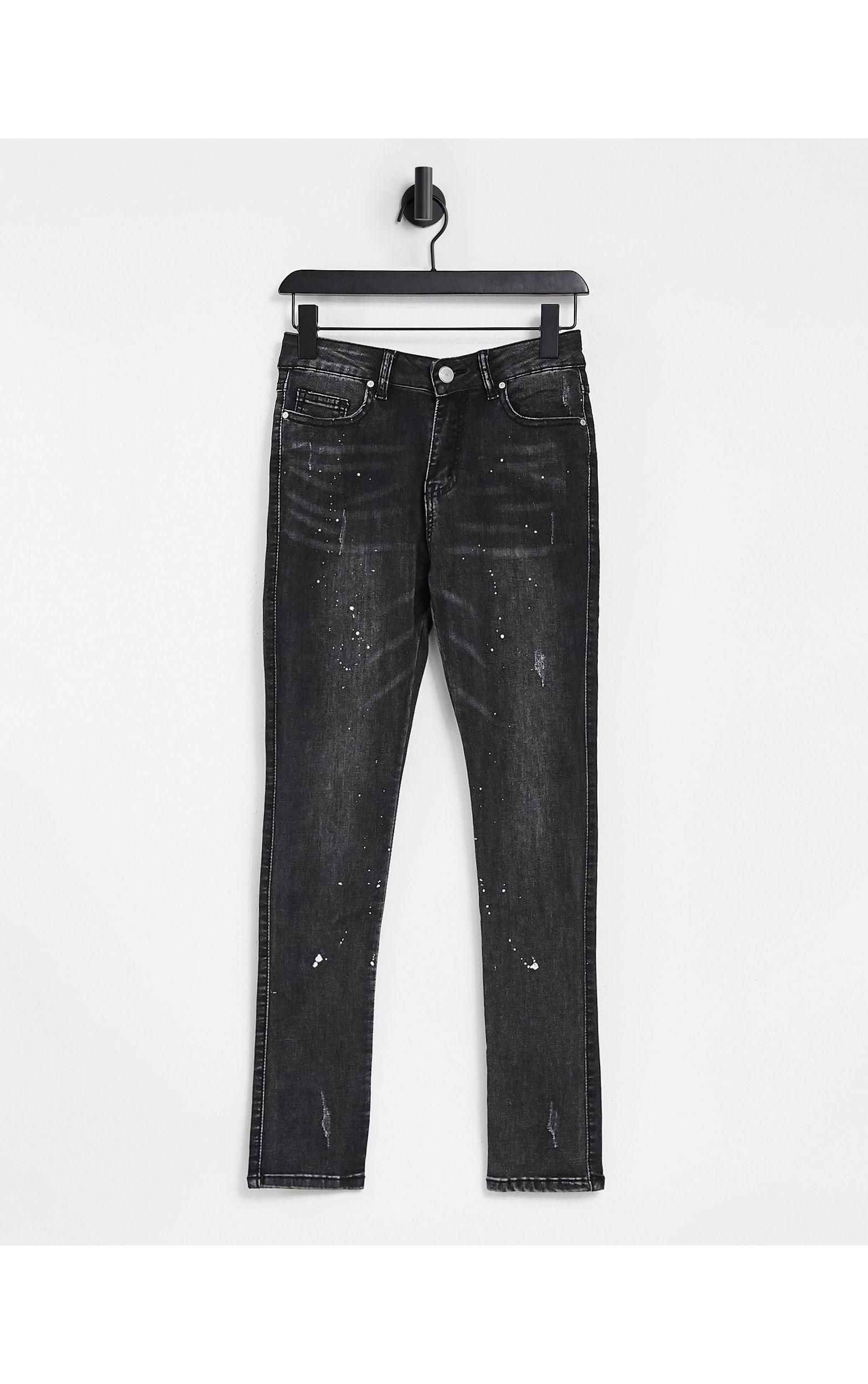Good For Nothing Denim Skinny Jeans Met Verfspatten in het Zwart voor heren  - Lyst