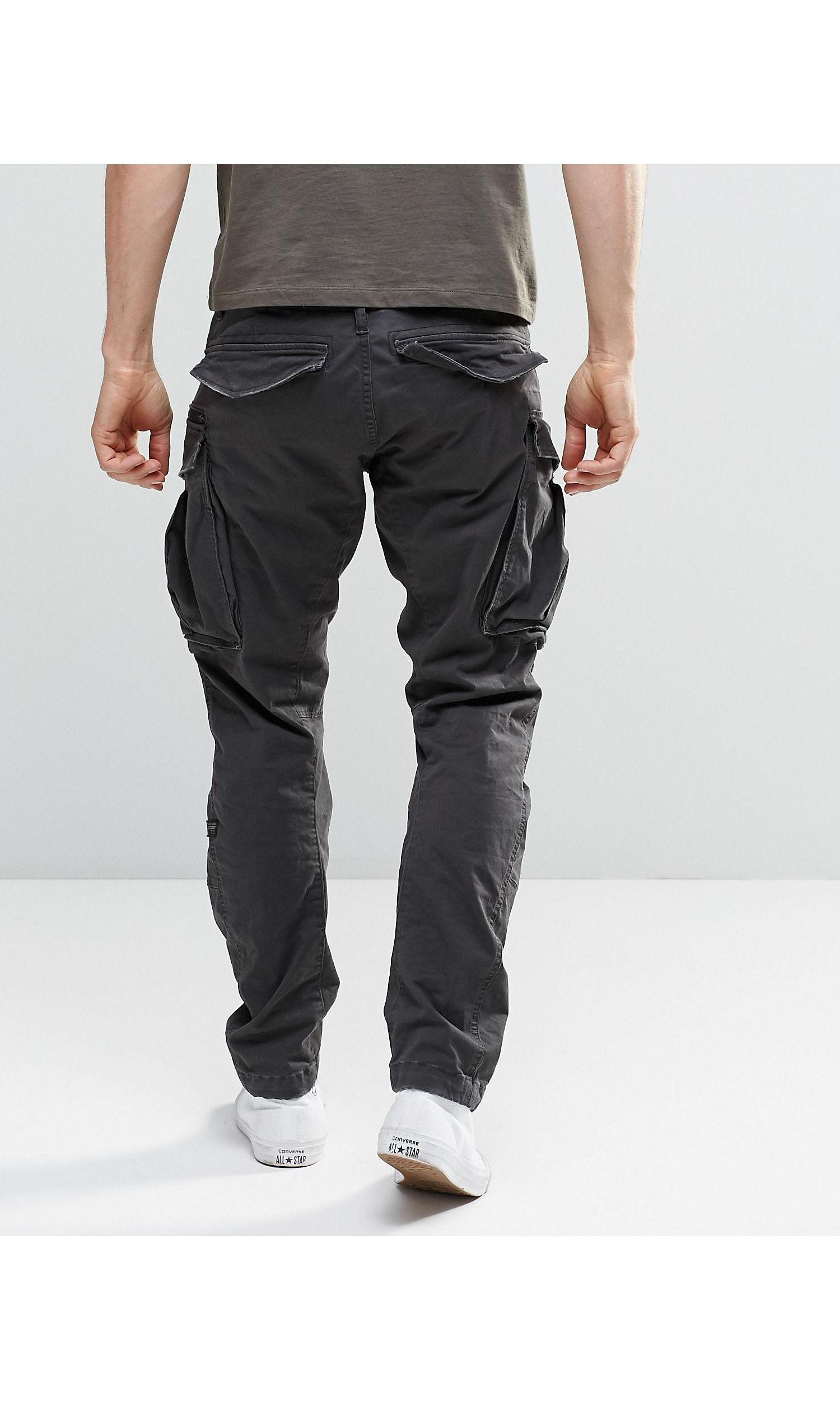 G-Star RAW Rovic Zip Cargo Pants 3d Tapered in Black for Men | Lyst