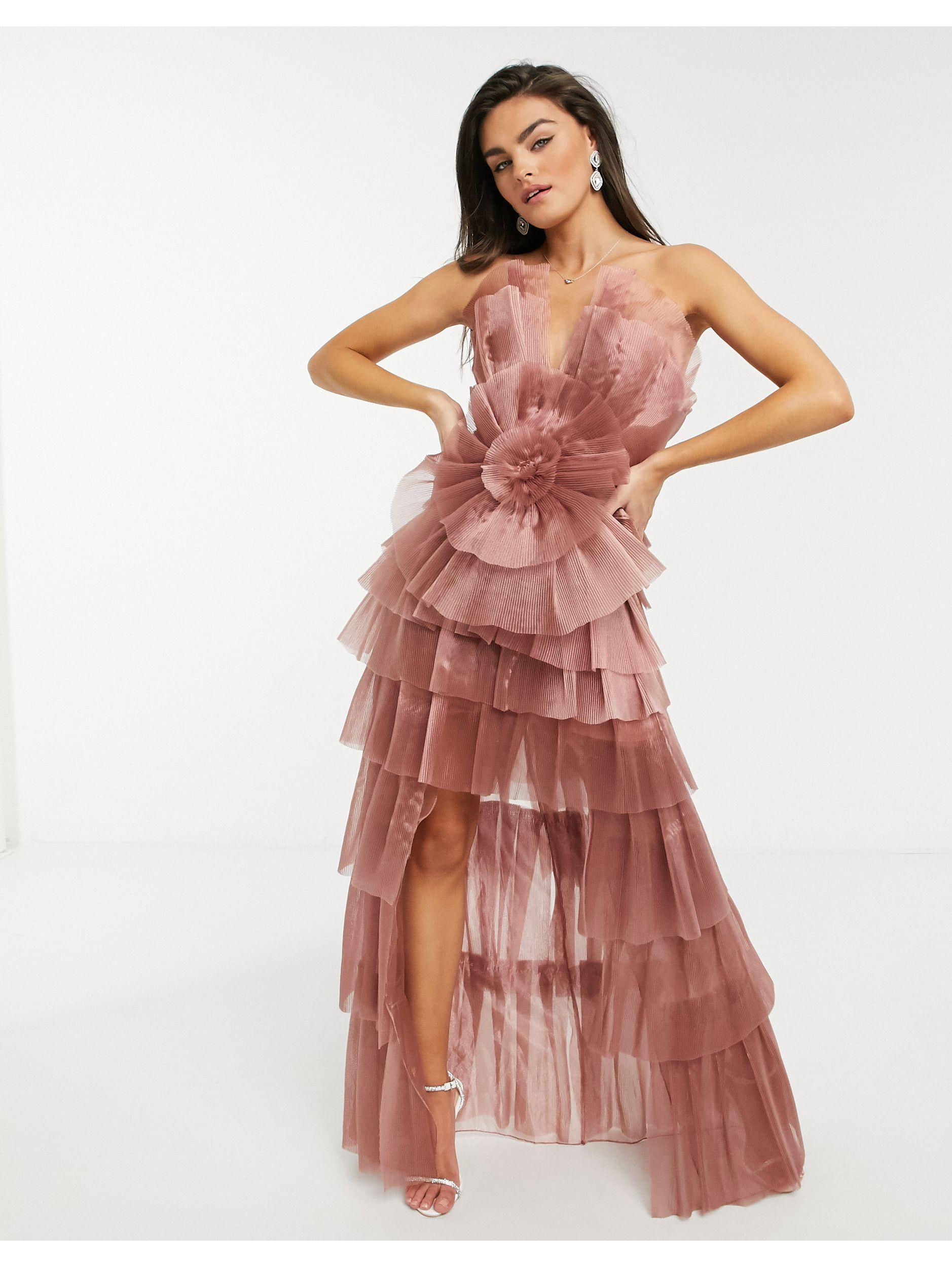 forever unique ruffle dress