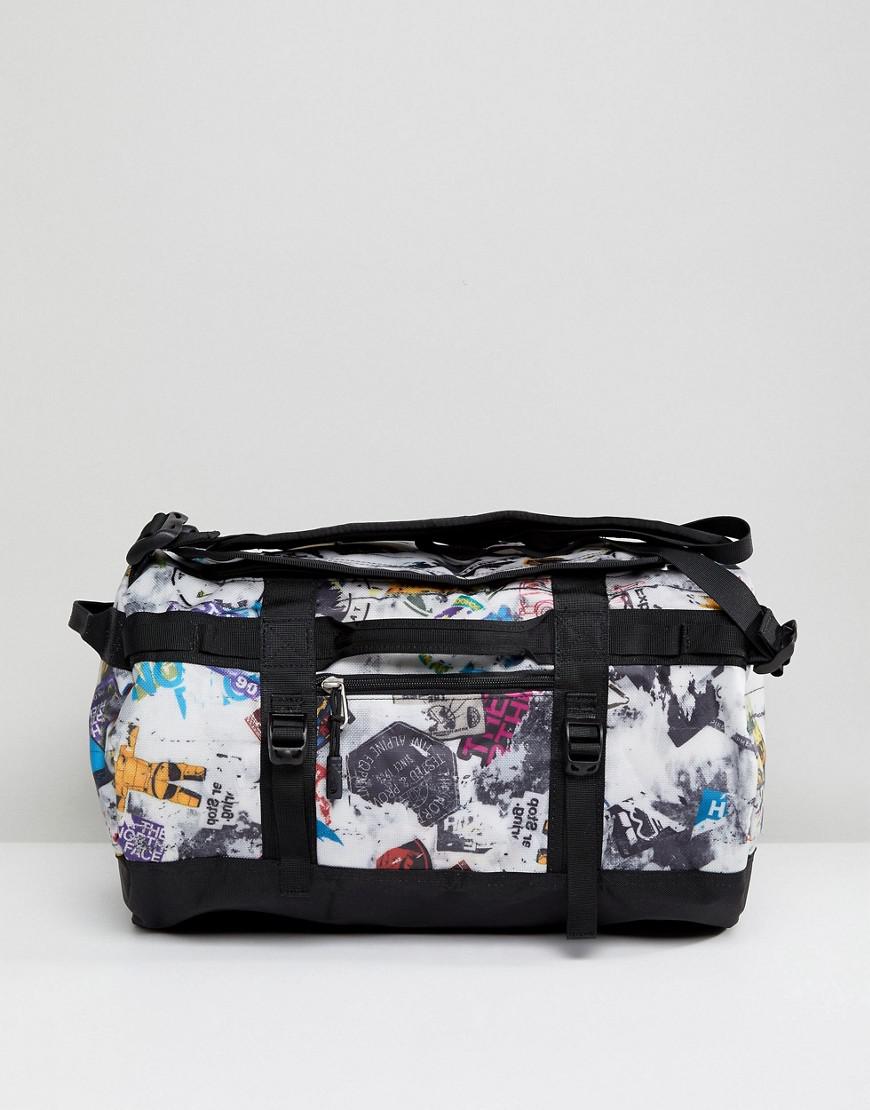 The North Face Base Camp Duffel Bag Extra Small 31 Litres In Sticker Print in  Black for Men | Lyst